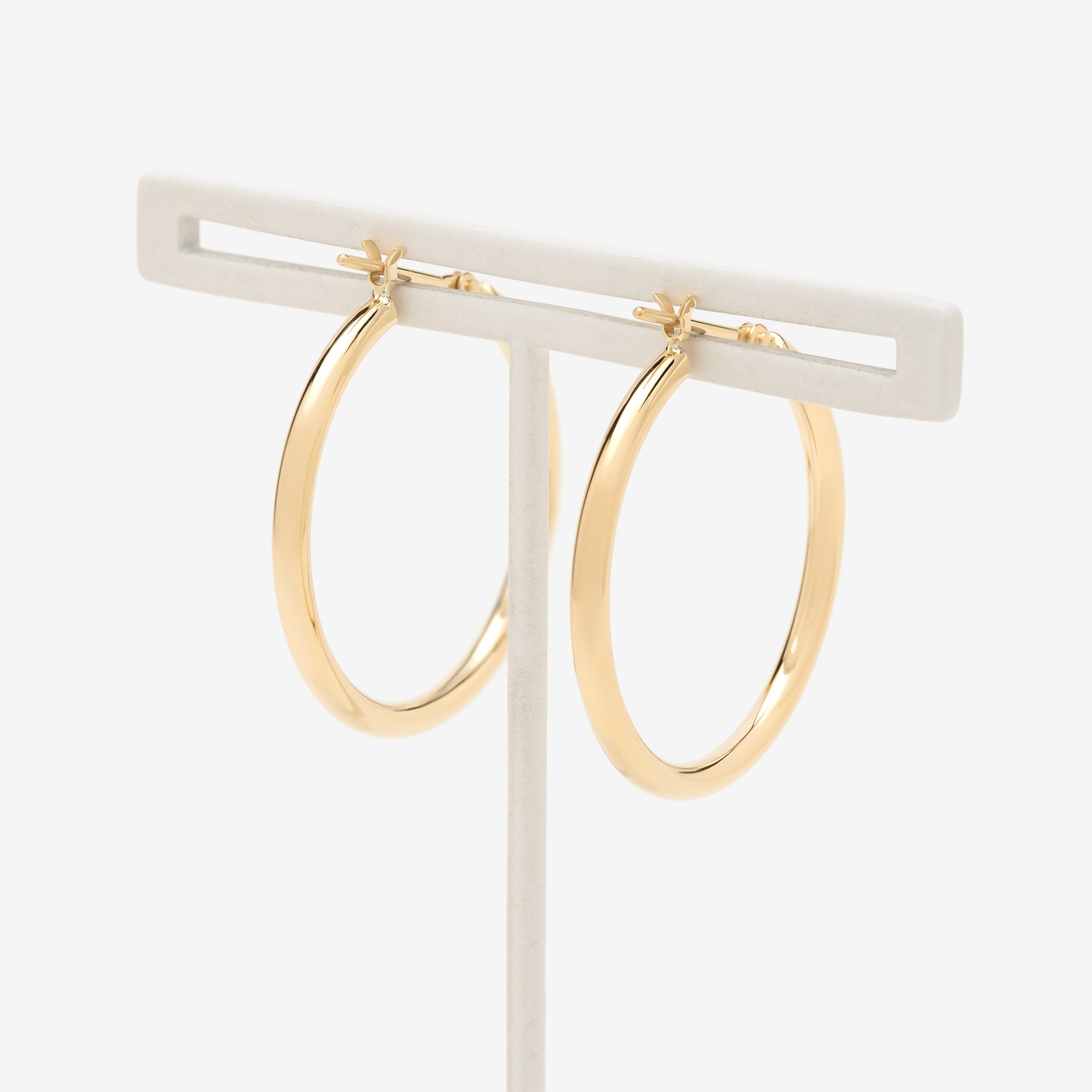 K18 イエローゴールド フープ ピアス