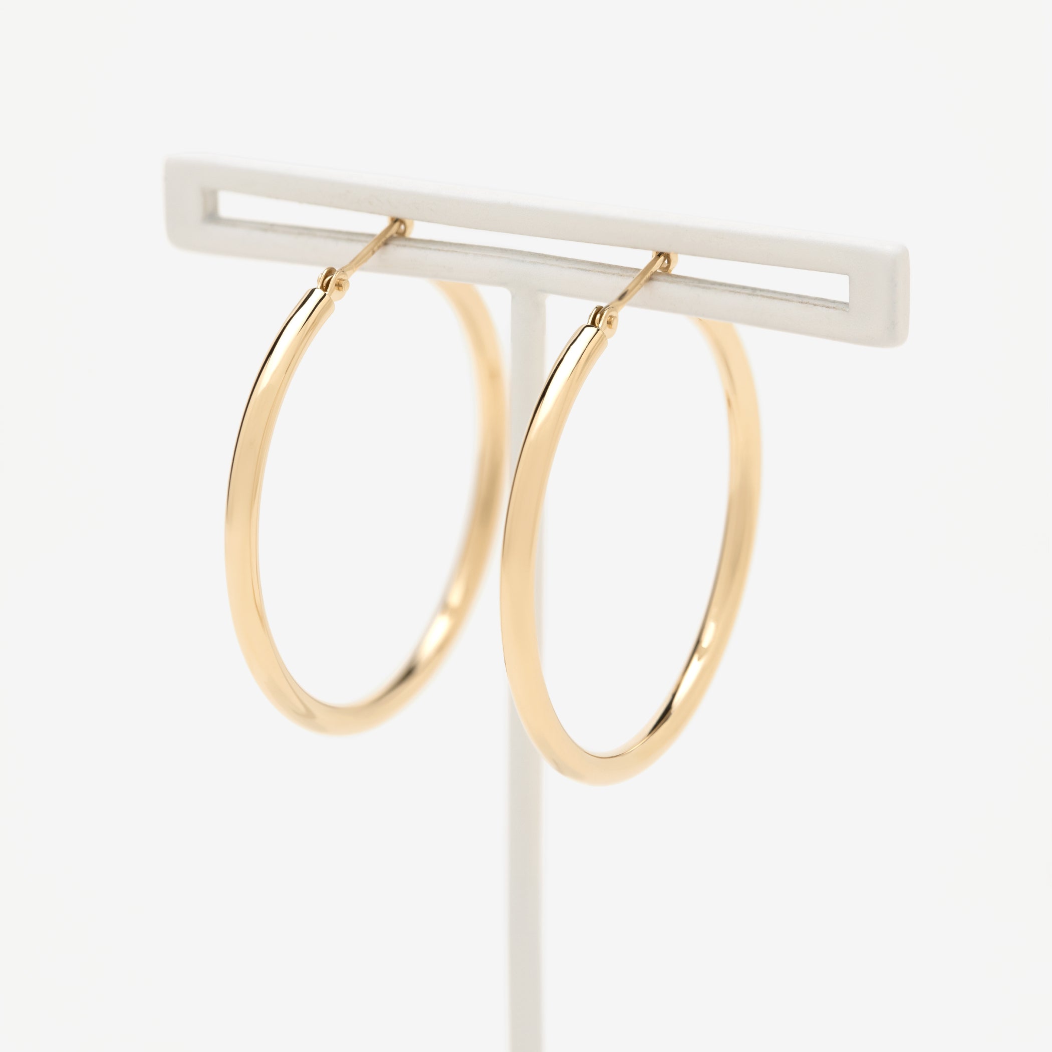 K18 イエローゴールド フープ ピアス