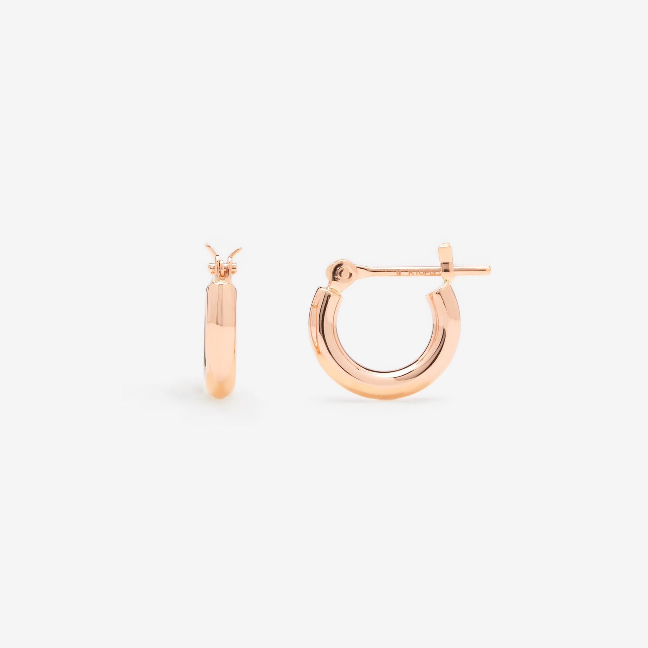 K10 ピンクゴールド フープ ピアス(10mm)