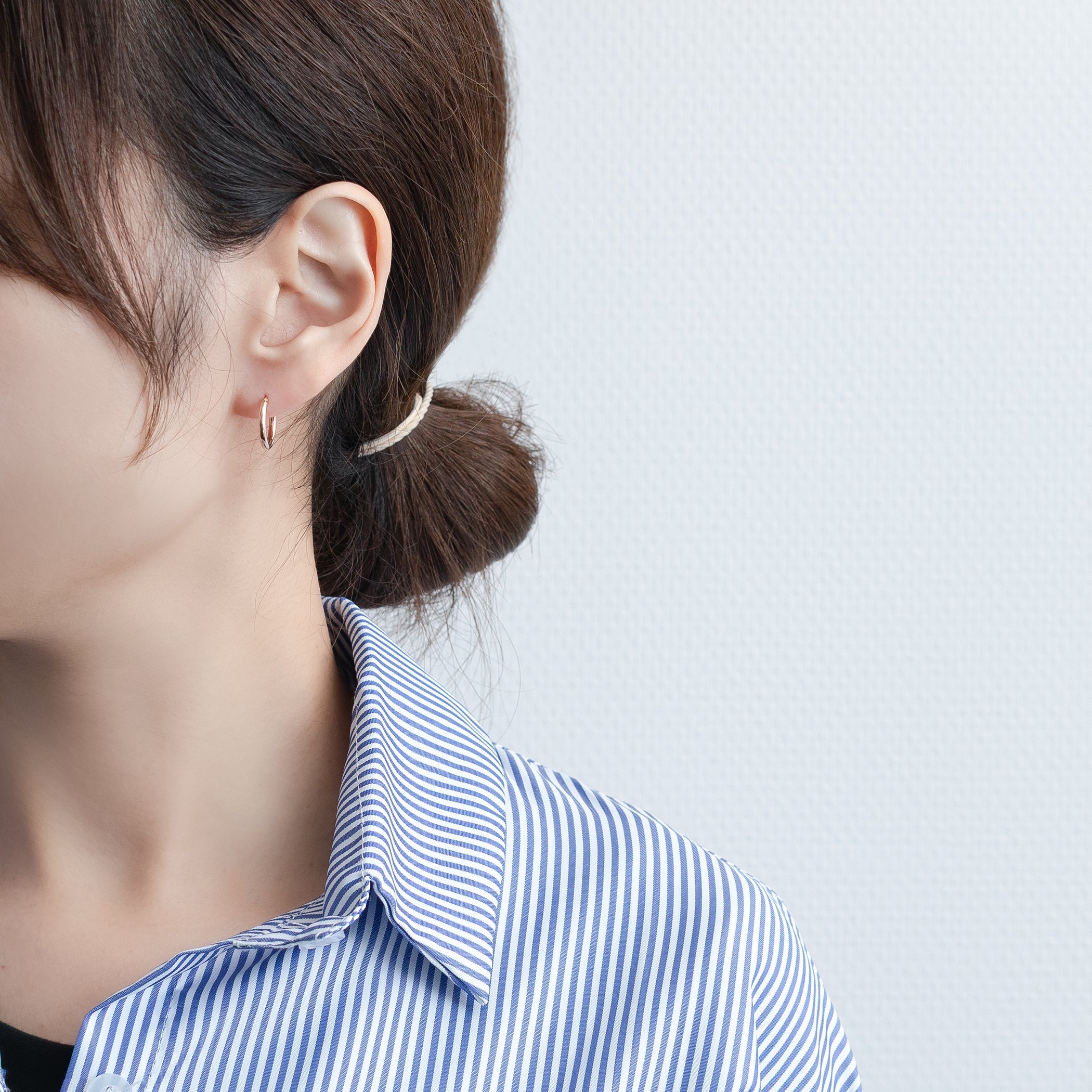 K10 ピンクゴールド フープ ピアス(15mm)