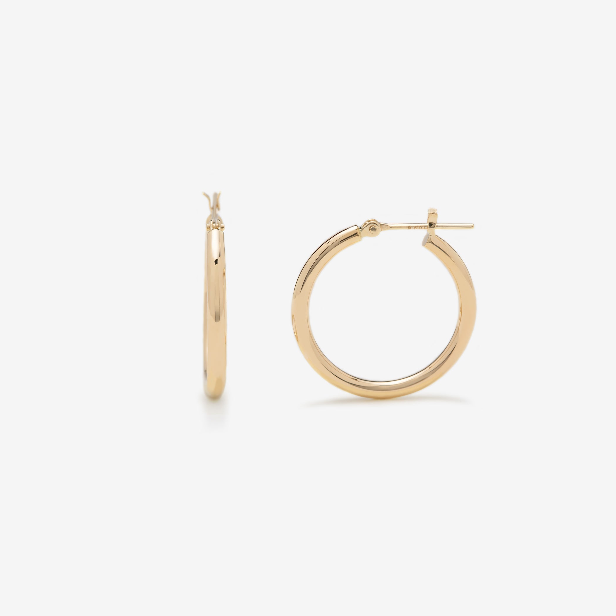 K10 イエローゴールド フープ ピアス(20mm)