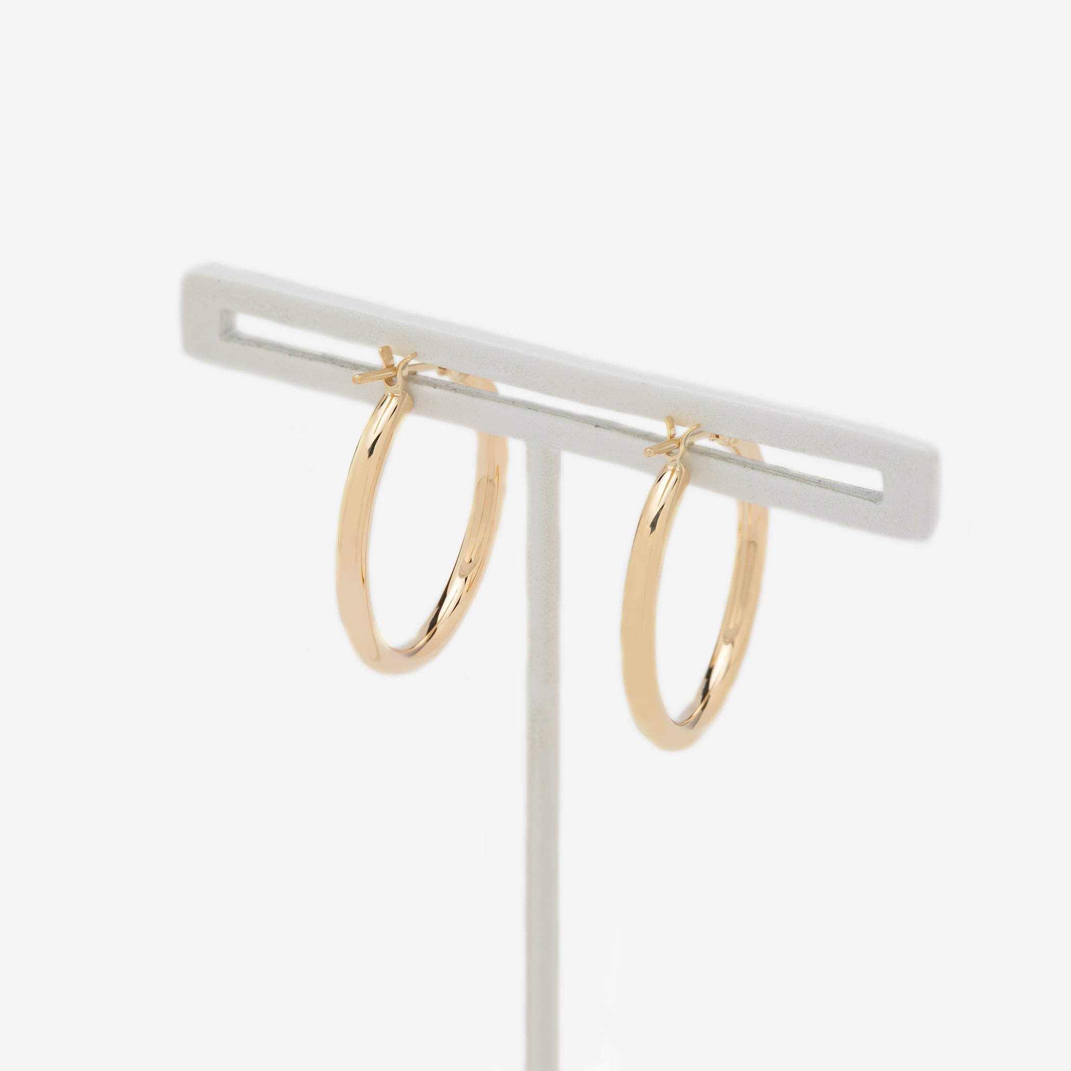 K10 イエローゴールド フープ ピアス(20mm)