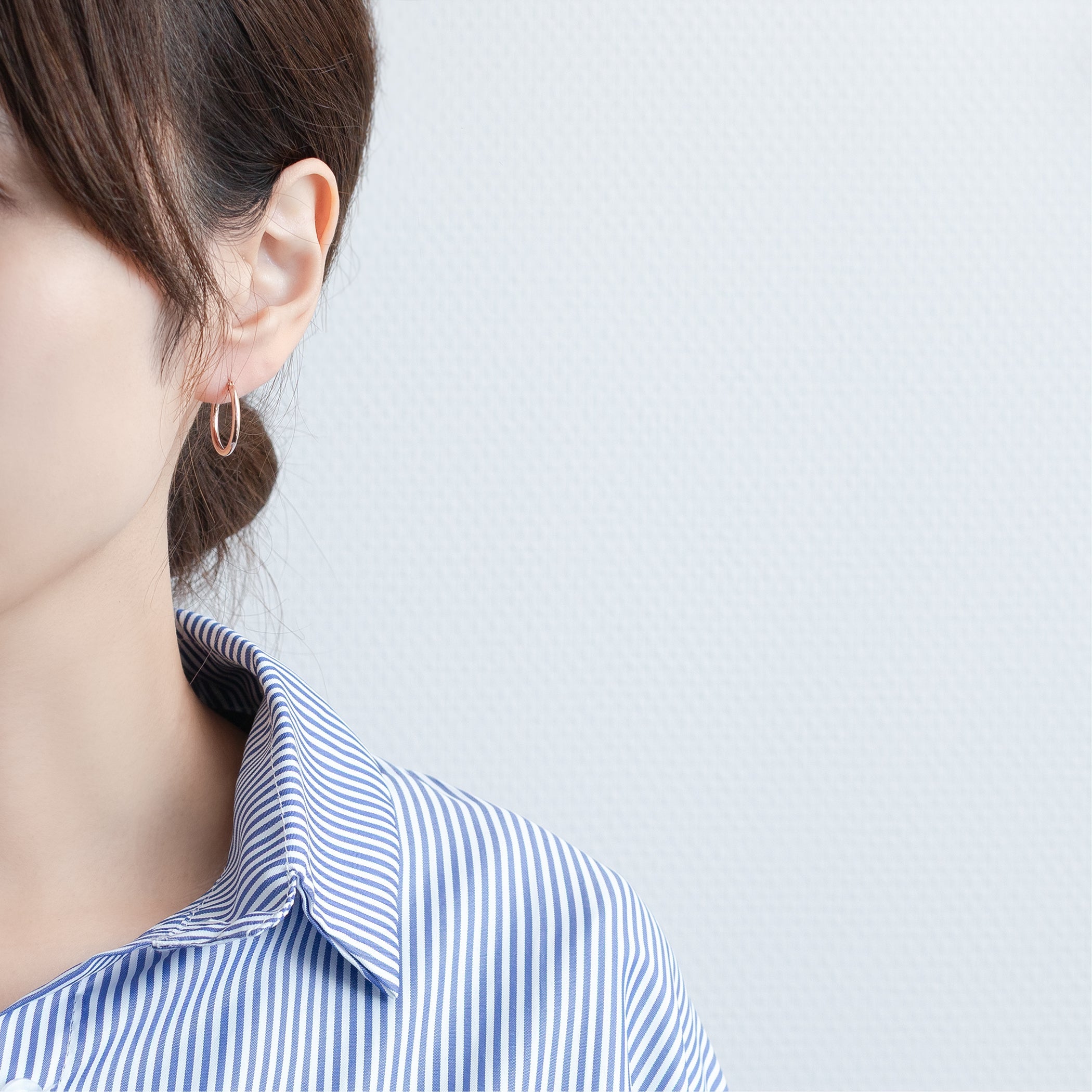 K10 ピンクゴールド フープ ピアス(20mm)