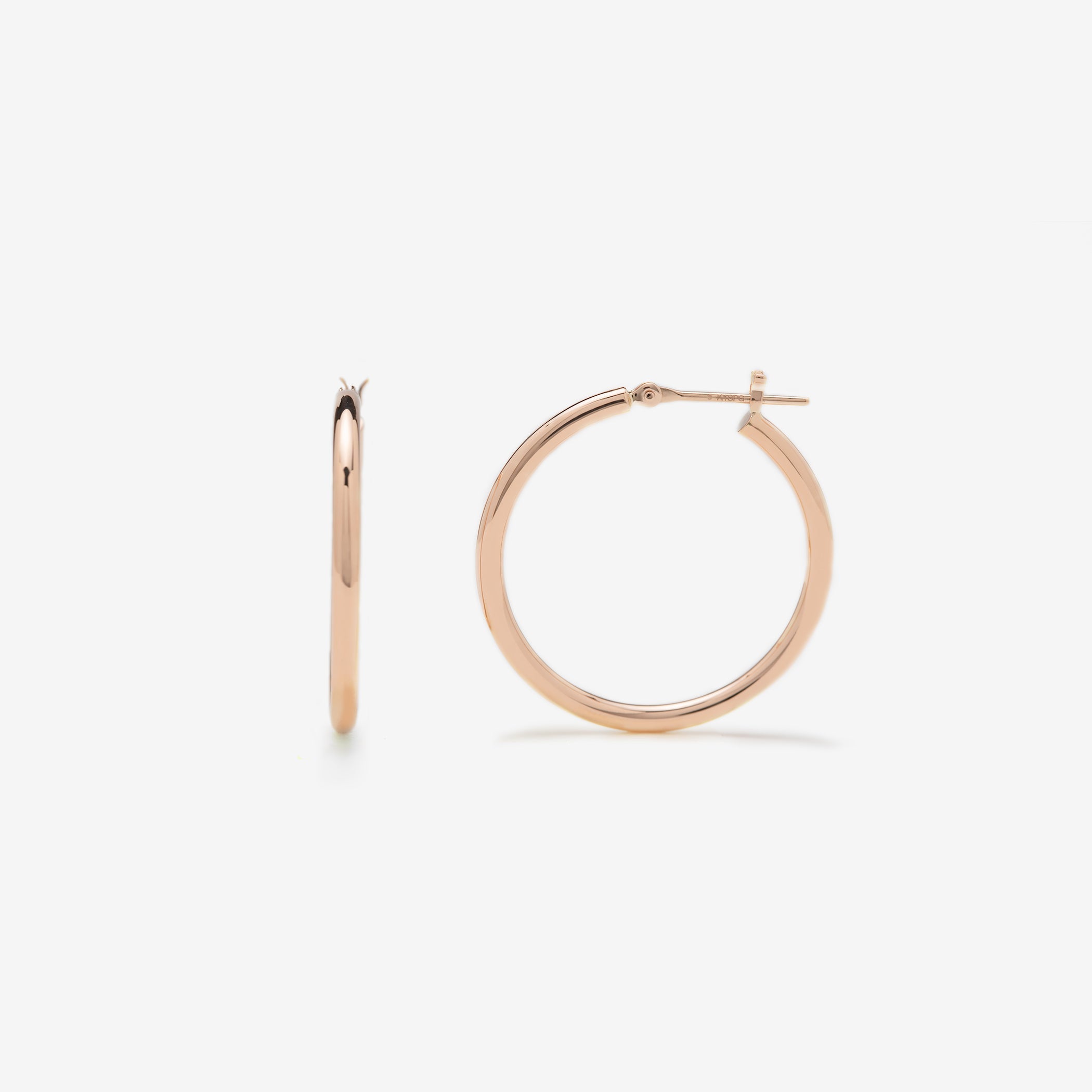 K18 ピンクゴールド フープ ピアス(25mm)