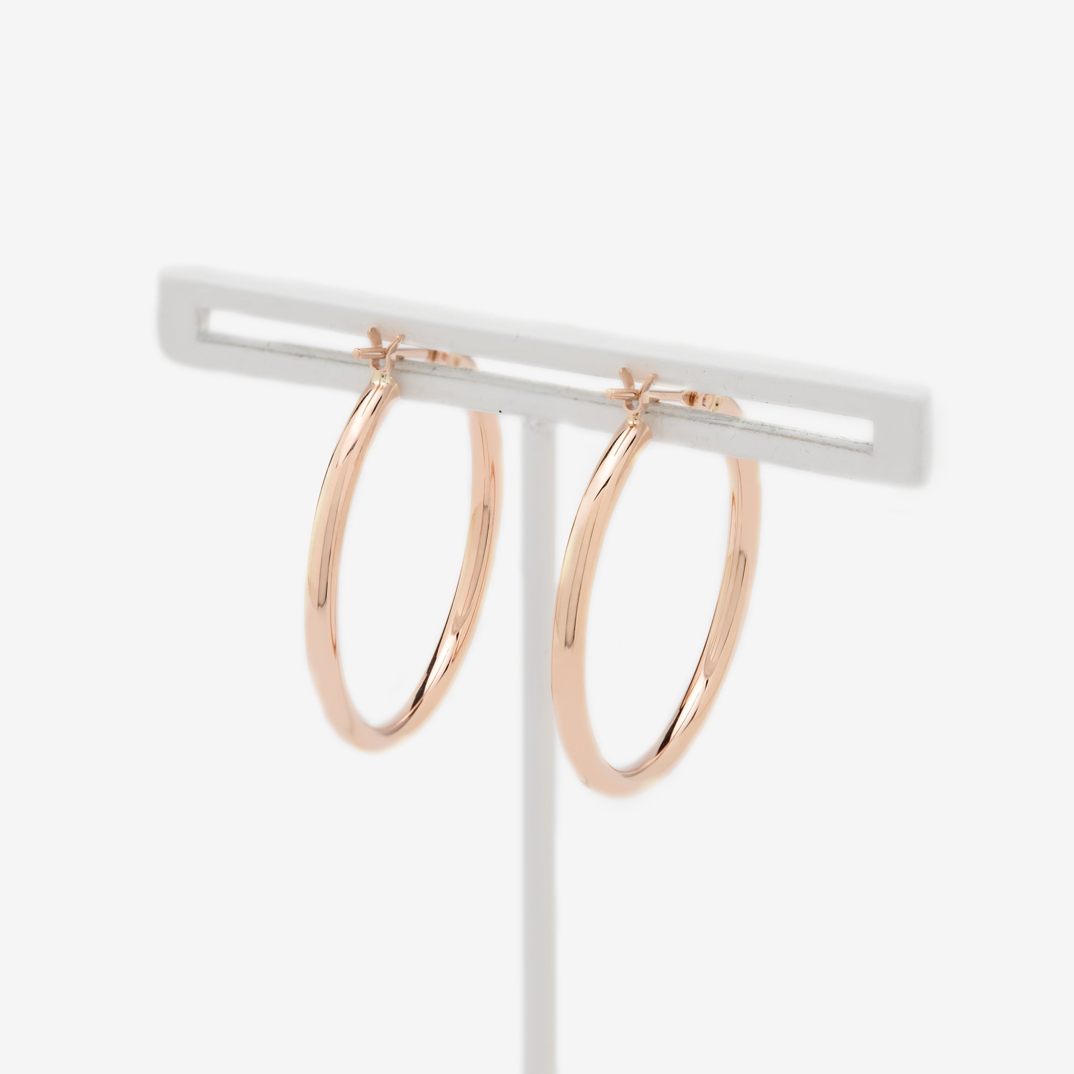 K18 ピンクゴールド フープ ピアス(25mm)