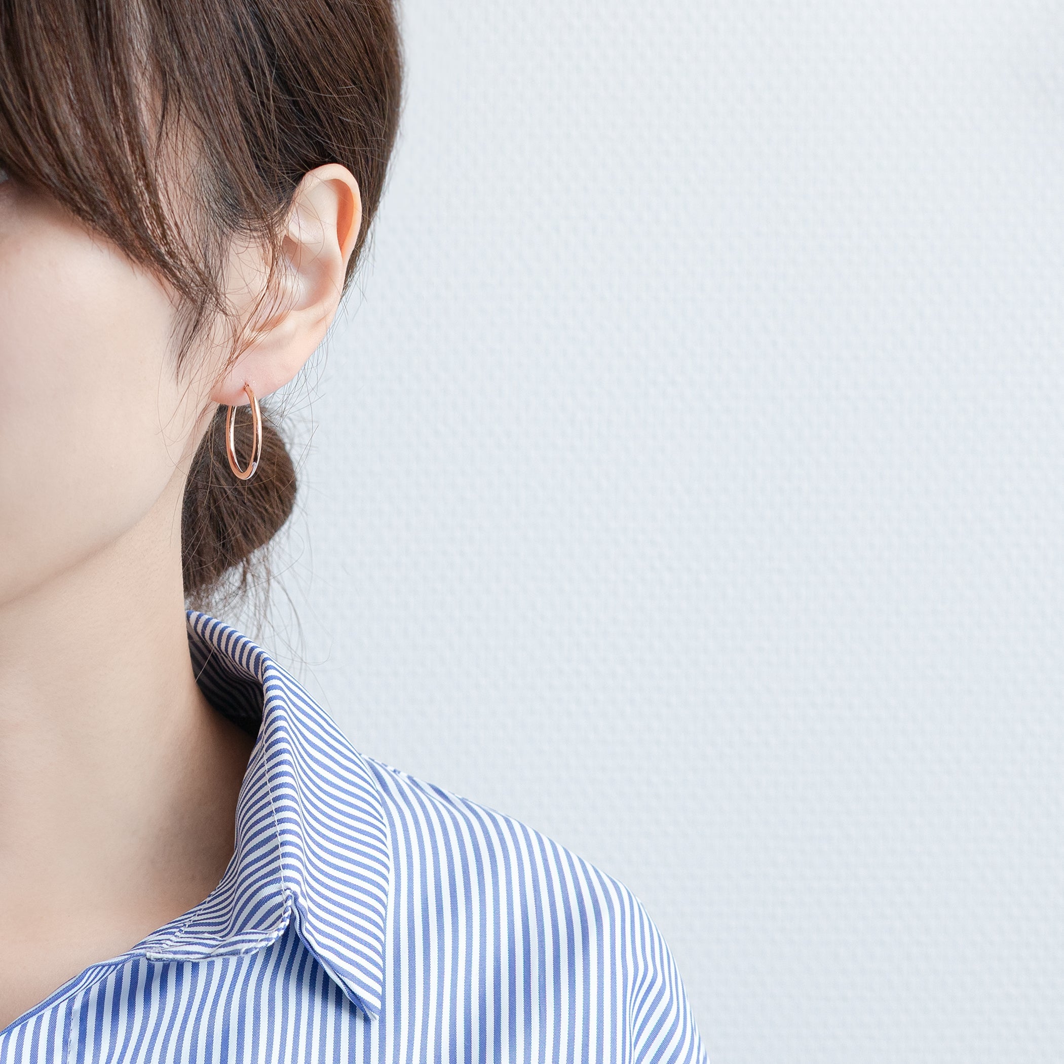 K18 ピンクゴールド フープ ピアス(25mm)