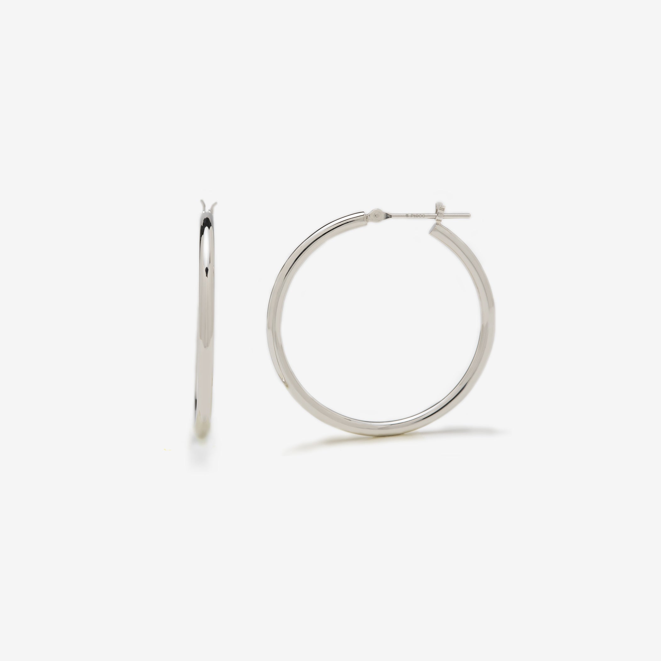 プラチナ フープ ピアス(30mm)