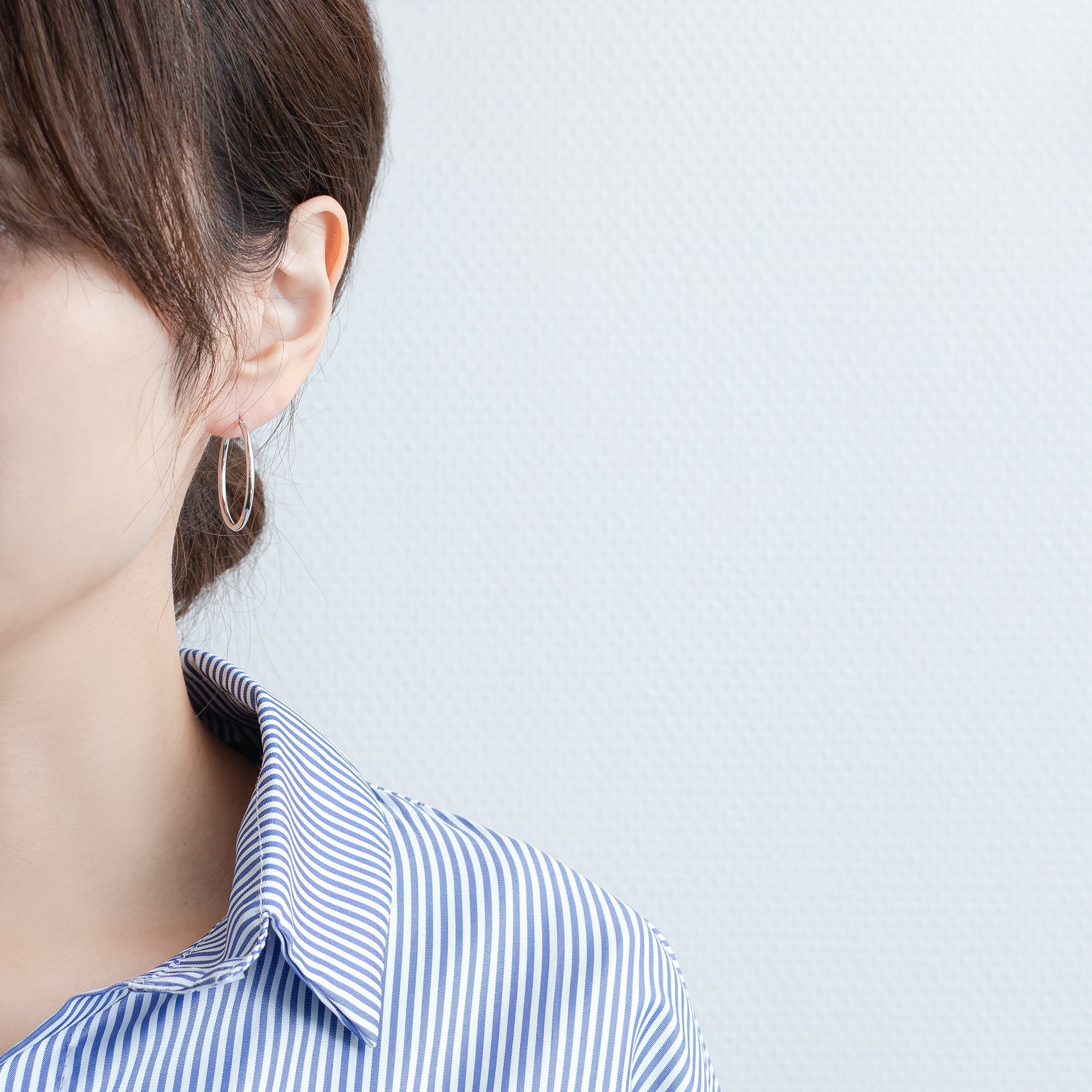 プラチナ フープ ピアス(30mm)