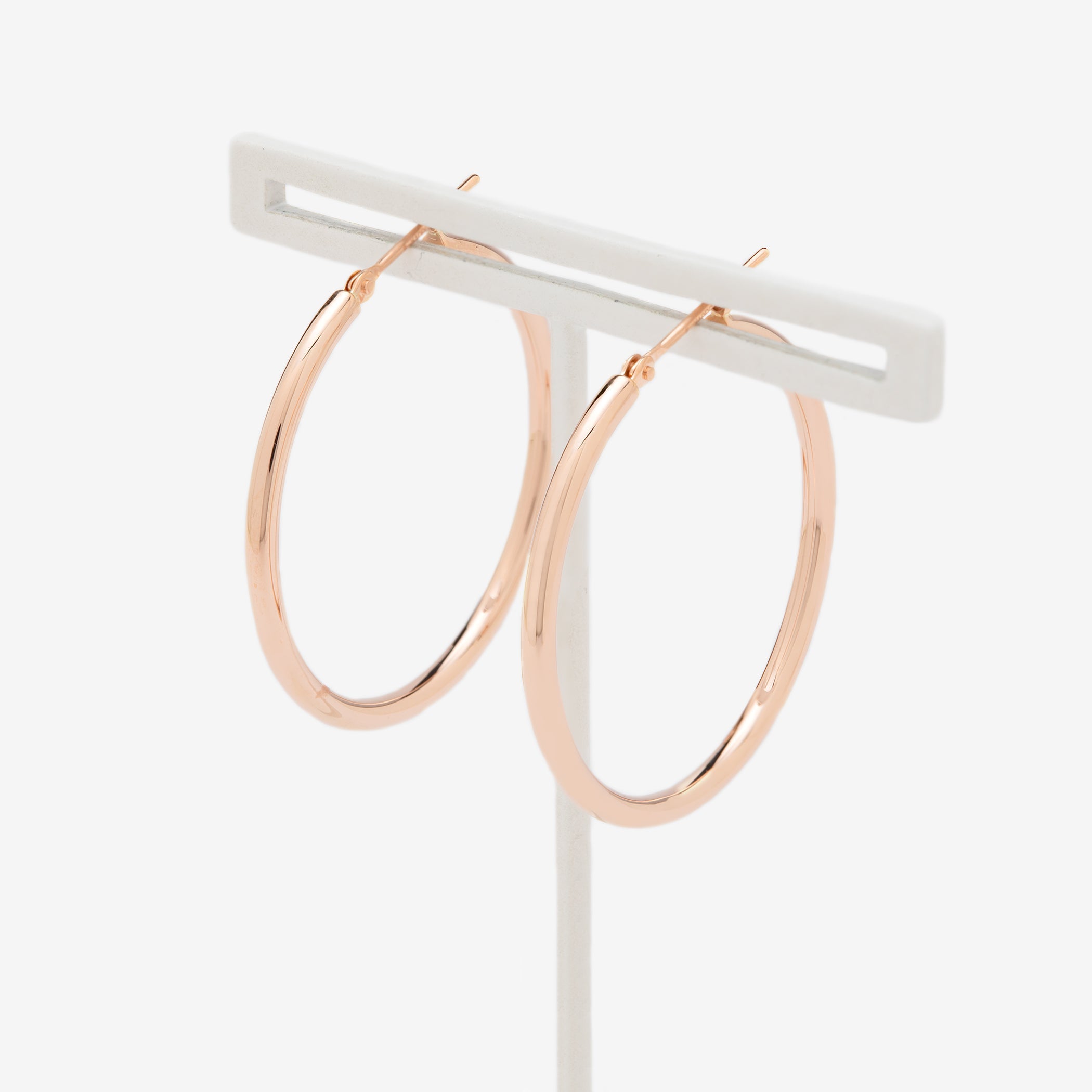 K10 ピンクゴールド フープ ピアス(30mm)