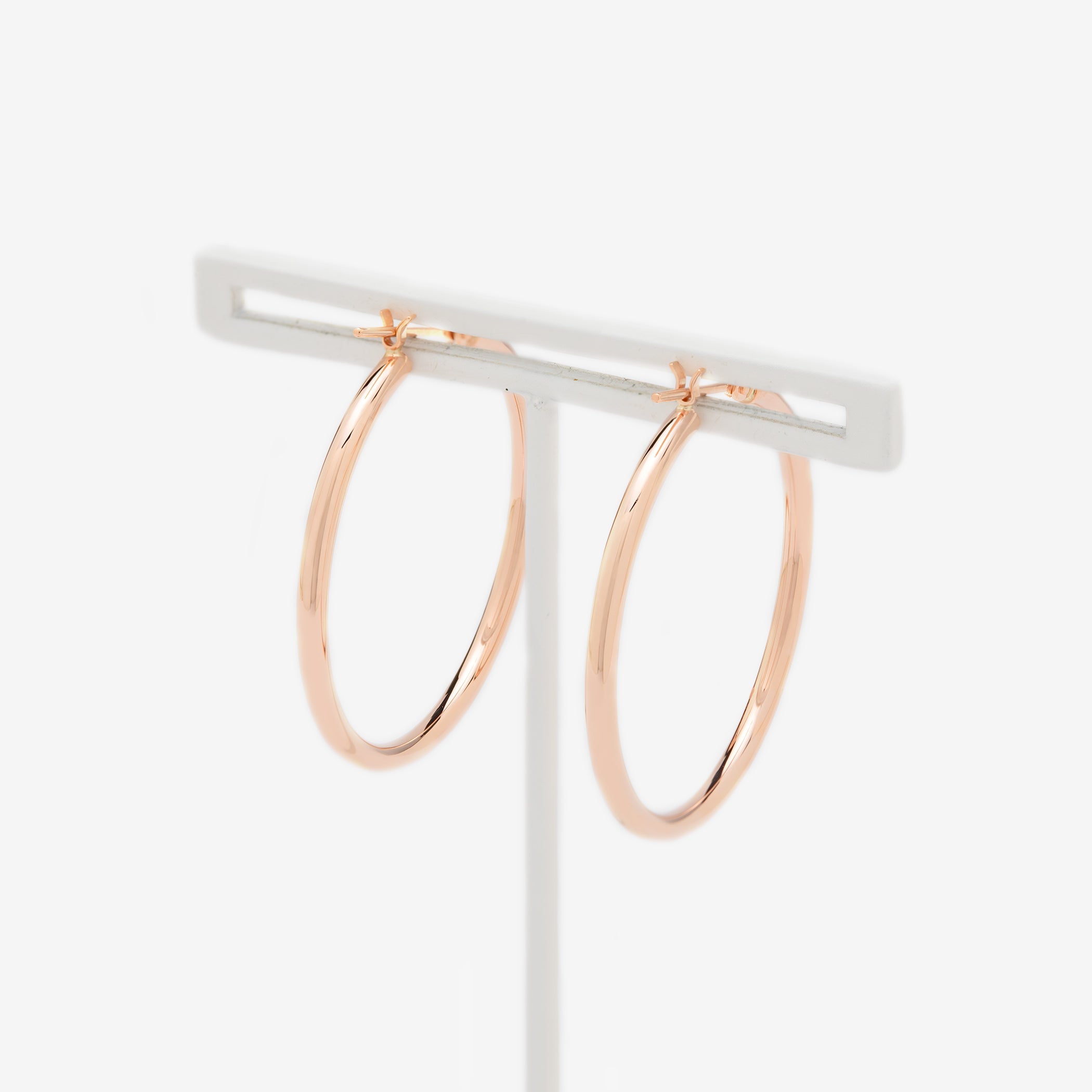 K10 ピンクゴールド フープ ピアス(30mm)