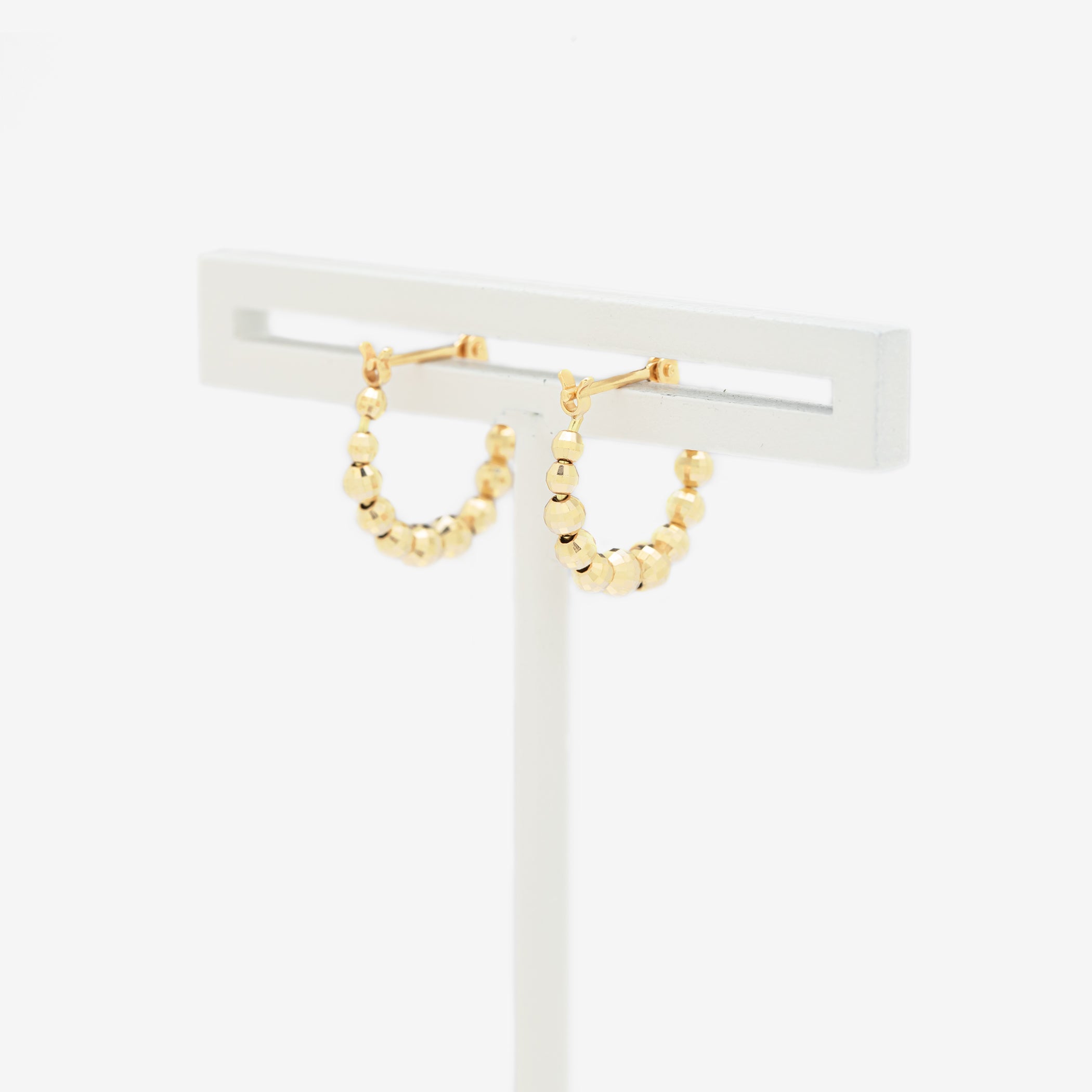 K18 イエローゴールド/K10 イエローゴールド フープ ピアス