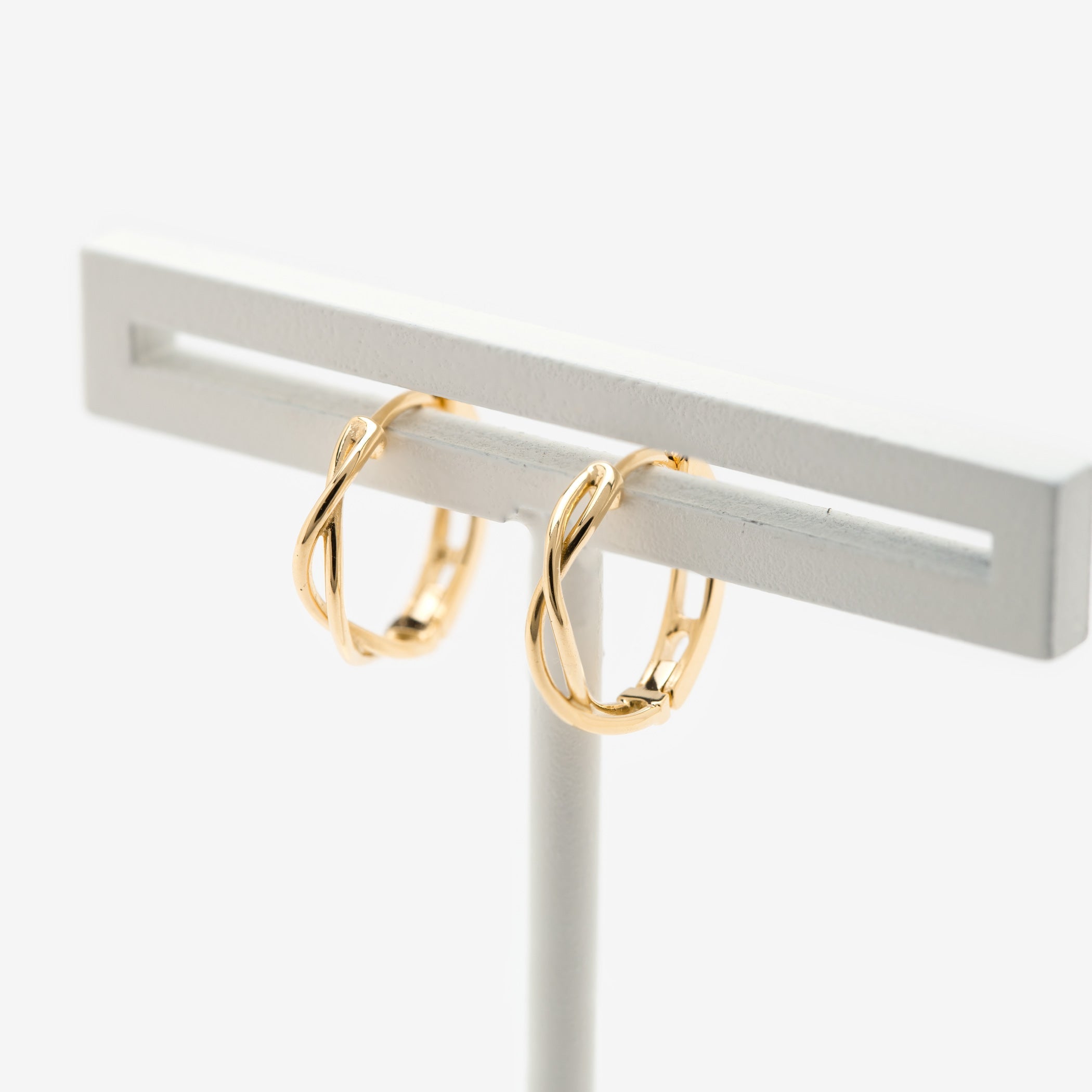 K18 イエローゴールド フープ ピアス