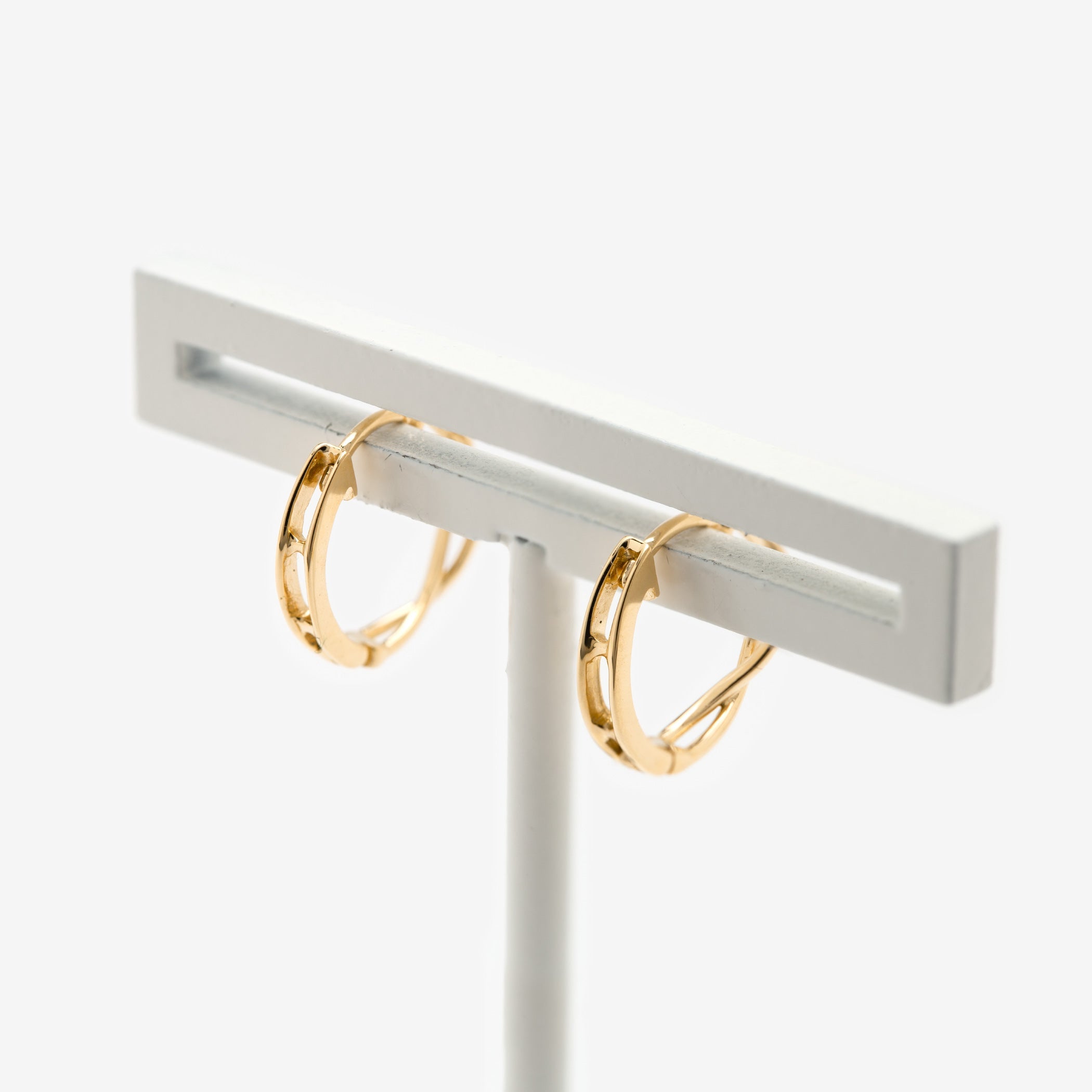 K18 イエローゴールド フープ ピアス