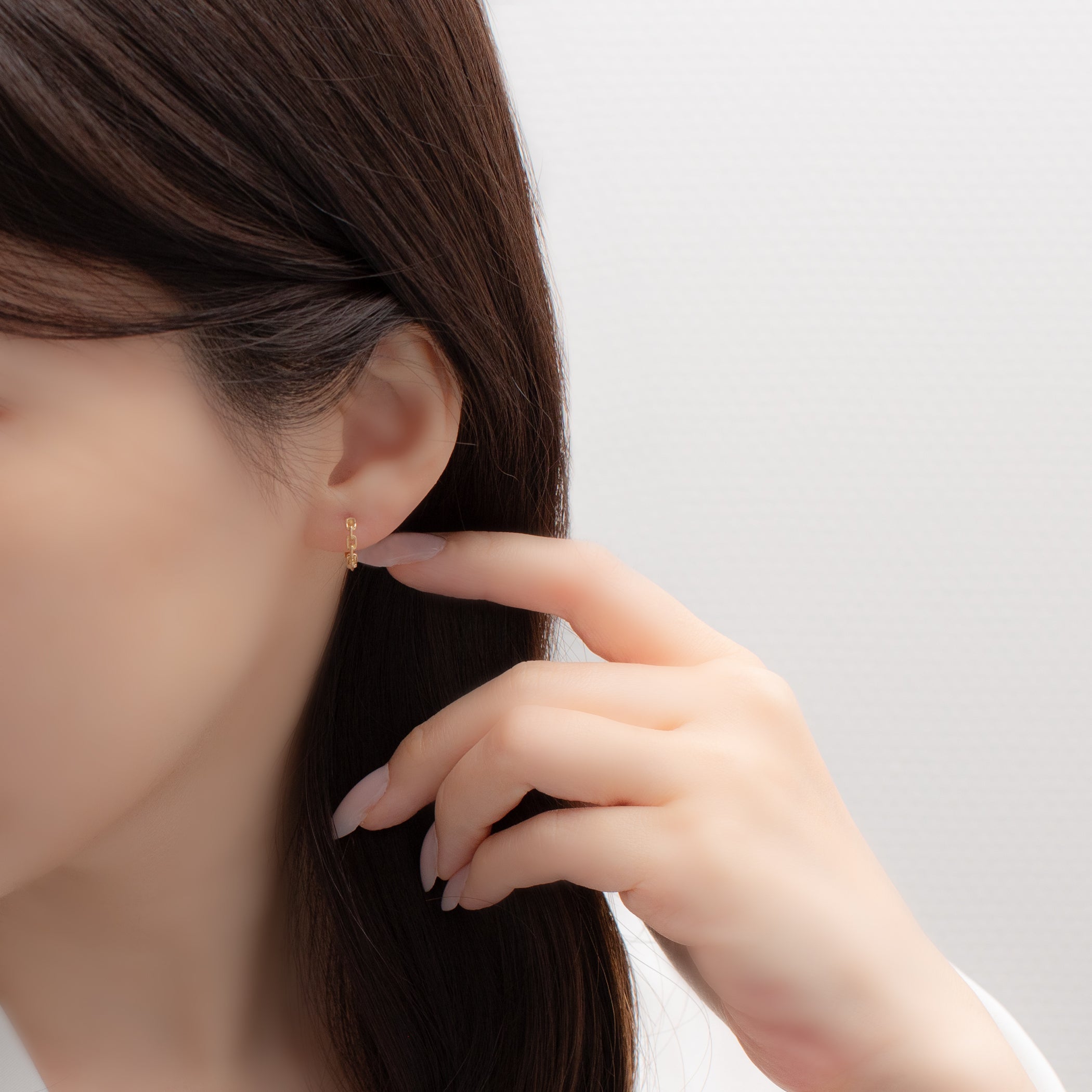 K18 イエローゴールド フープ ピアス