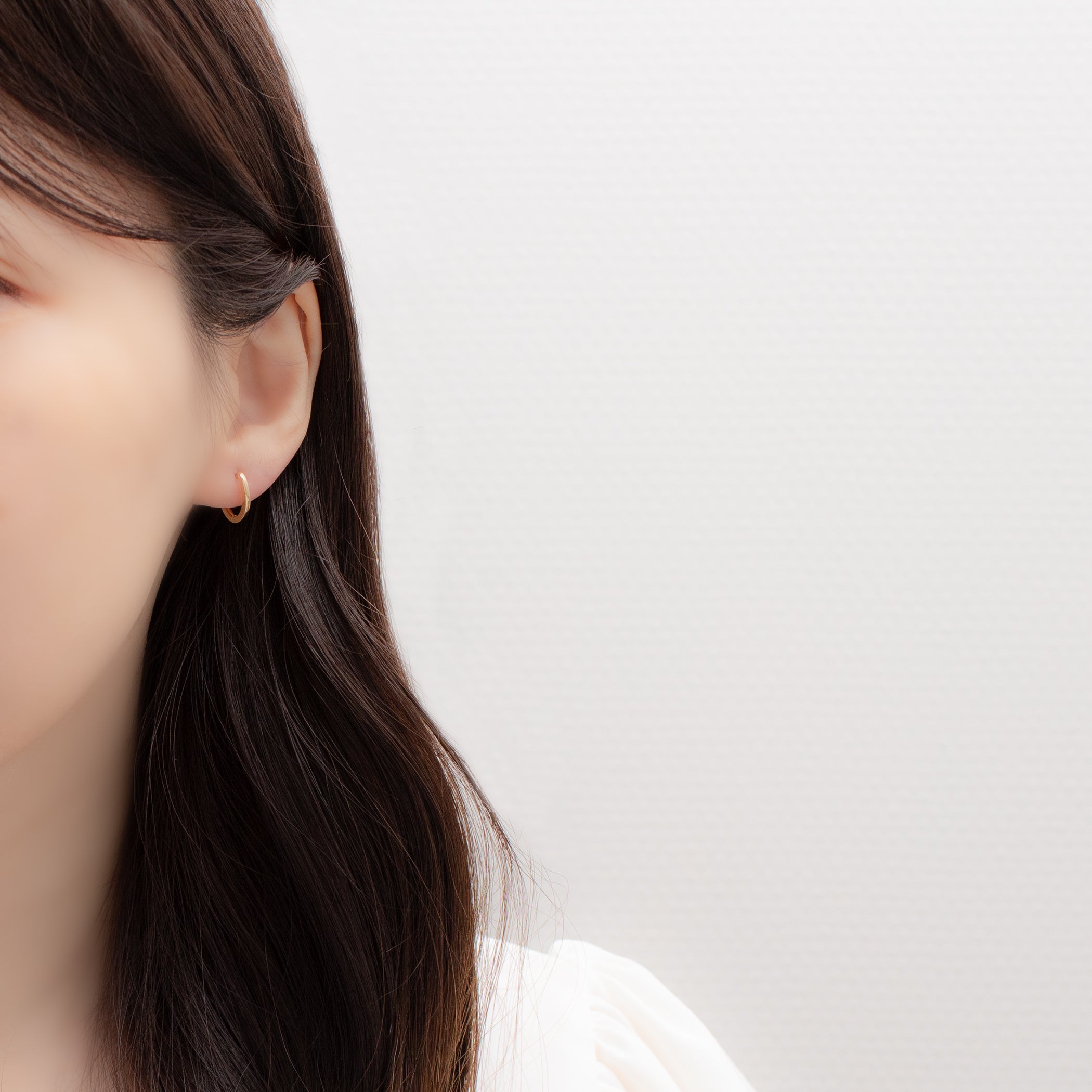 K18 イエローゴールド フープ ピアス