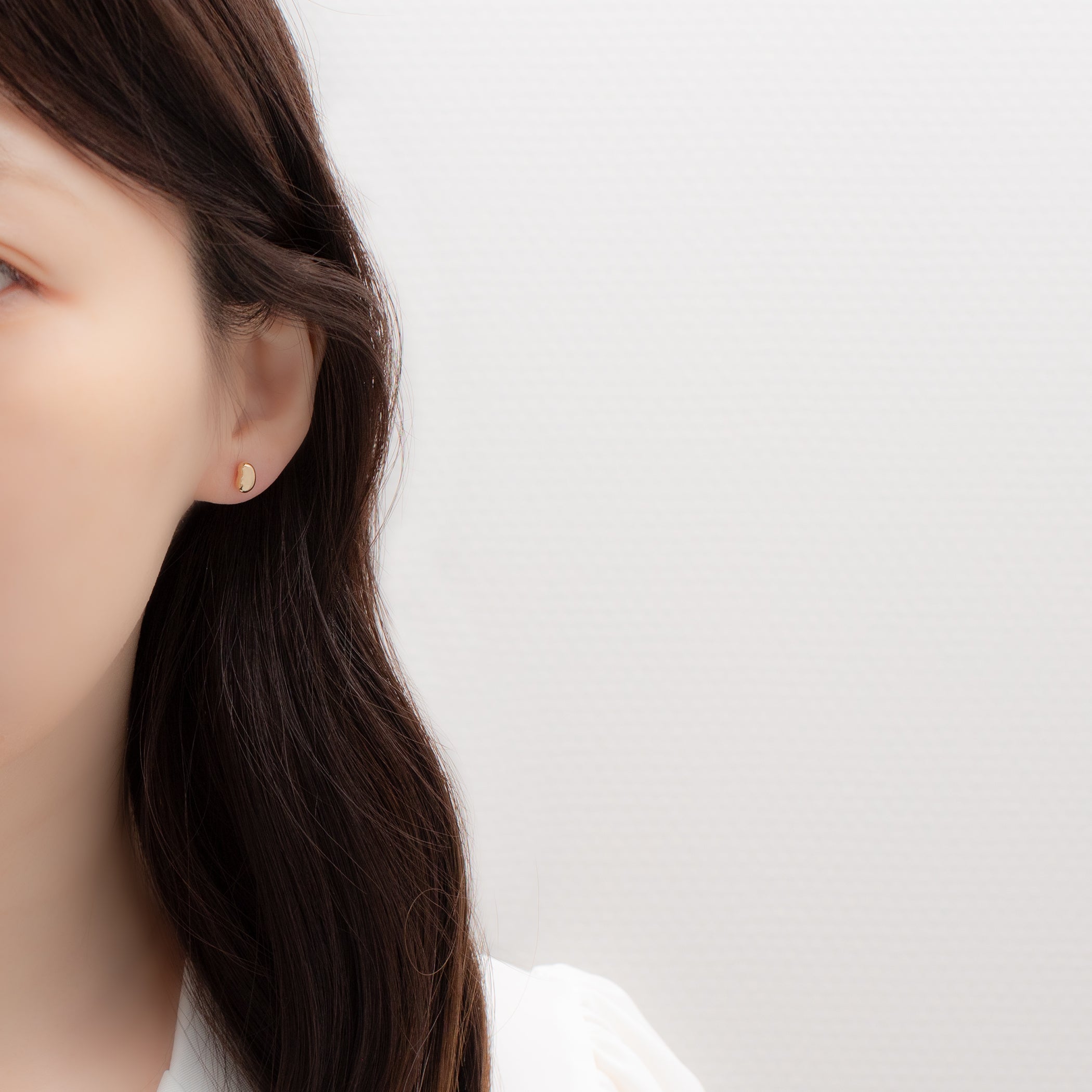 K18 イエローゴールド ビーンズ ピアス