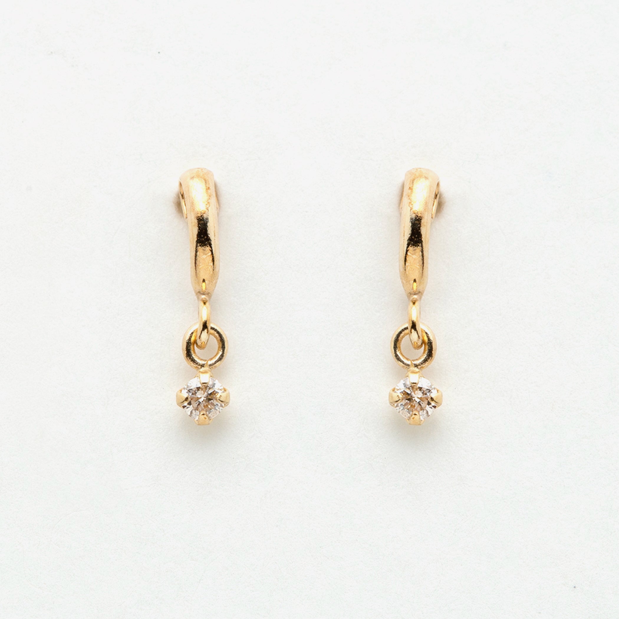 K10 イエローゴールド ダイヤモンド ピアス