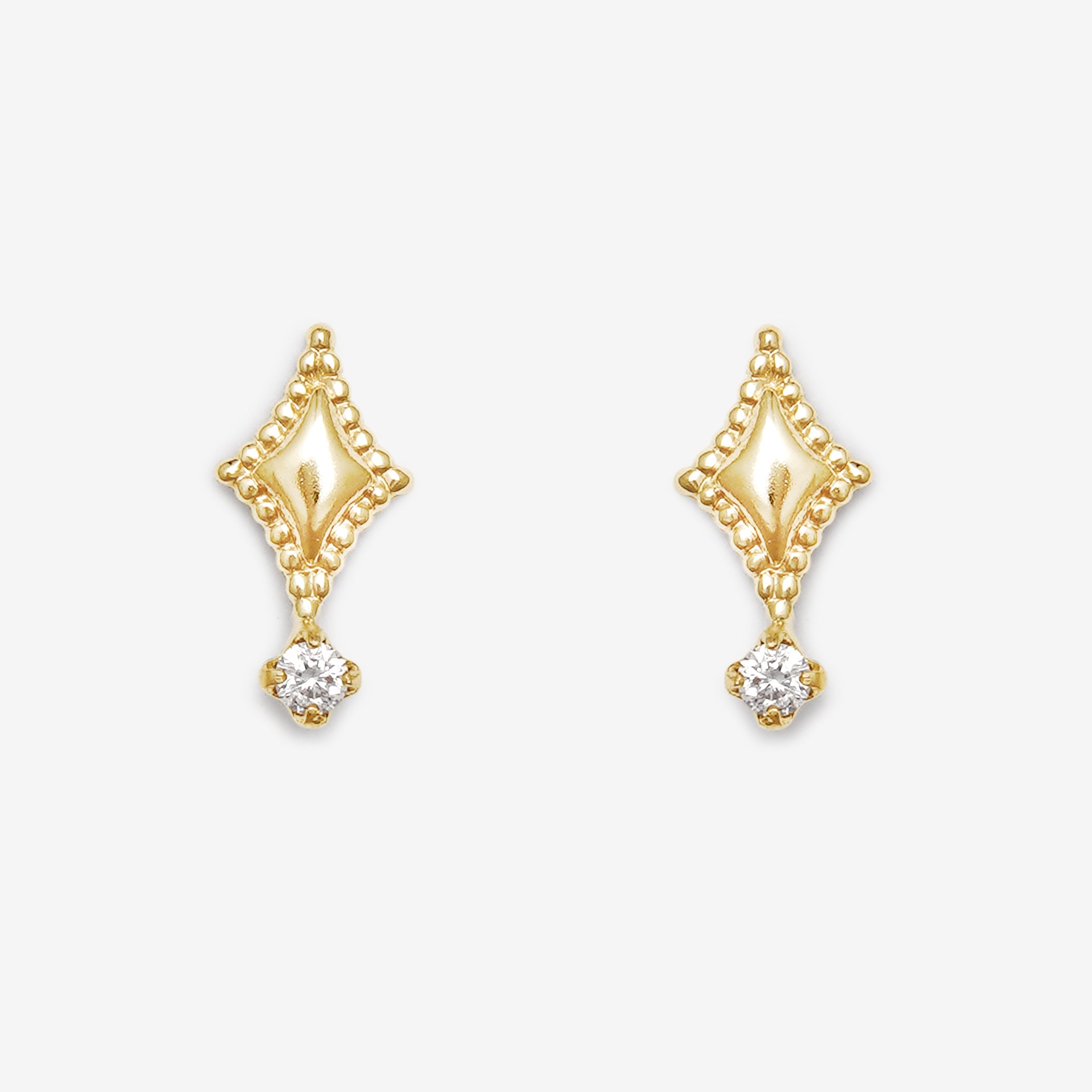 K10 イエローゴールド ダイヤモンド ピアス – Milluflora | ミル