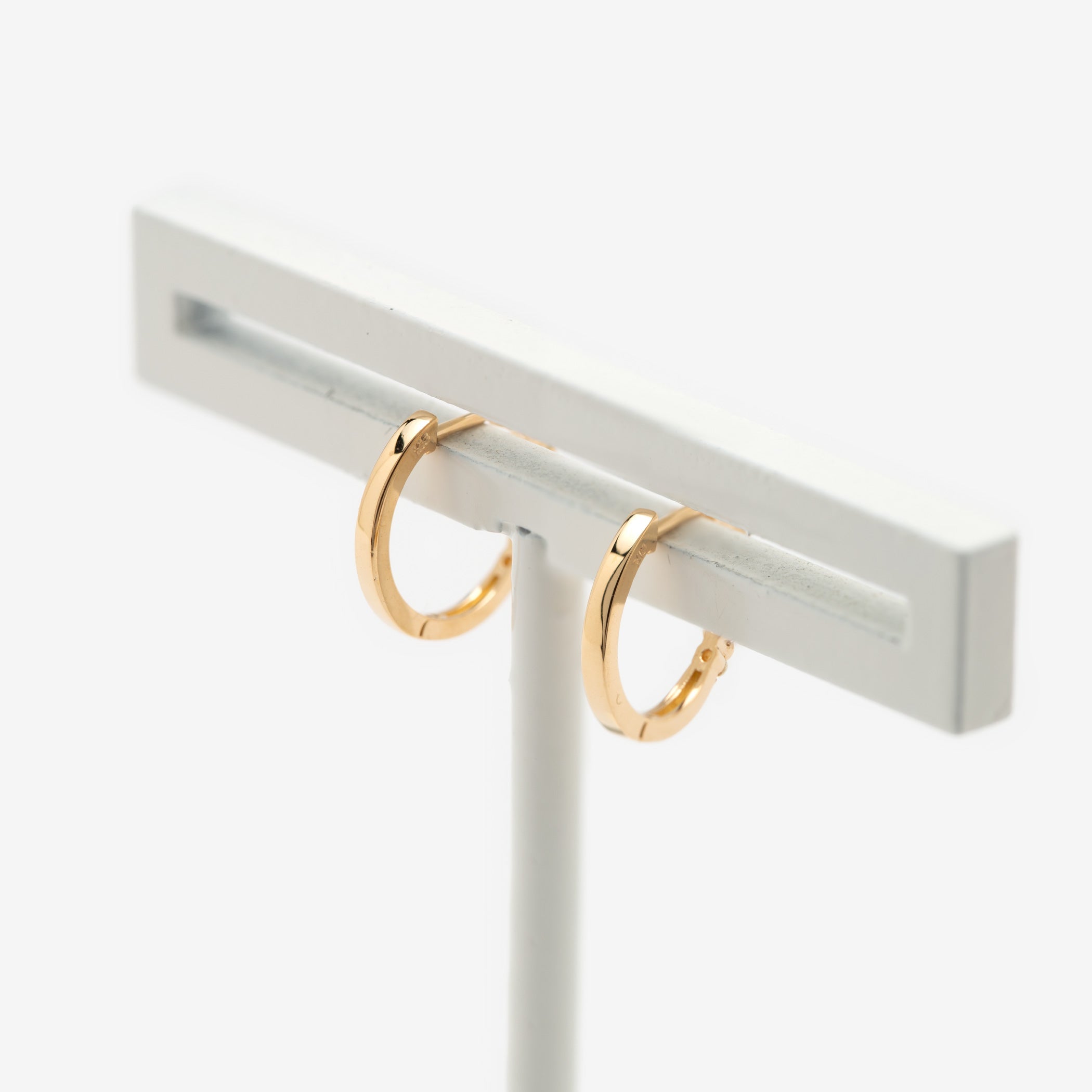 K18 イエローゴールド ダイヤモンド フープ ピアス