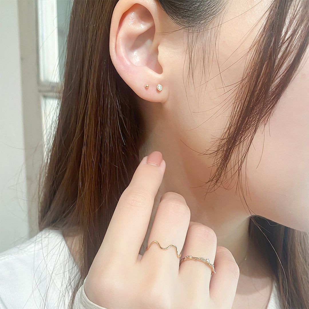 【WEB限定】K18 イエローゴールド ダイヤモンド ピアス