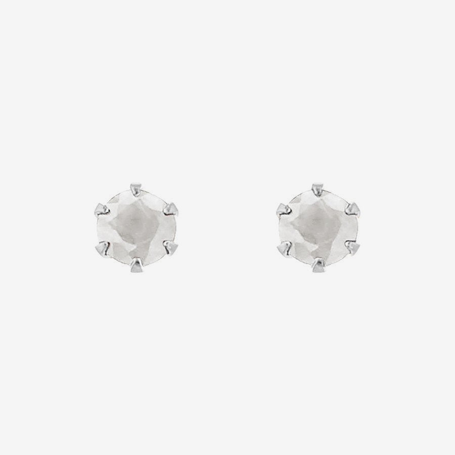 K10 ホワイトゴールド クォーツ ピアス – Milluflora | ミルフローラ 