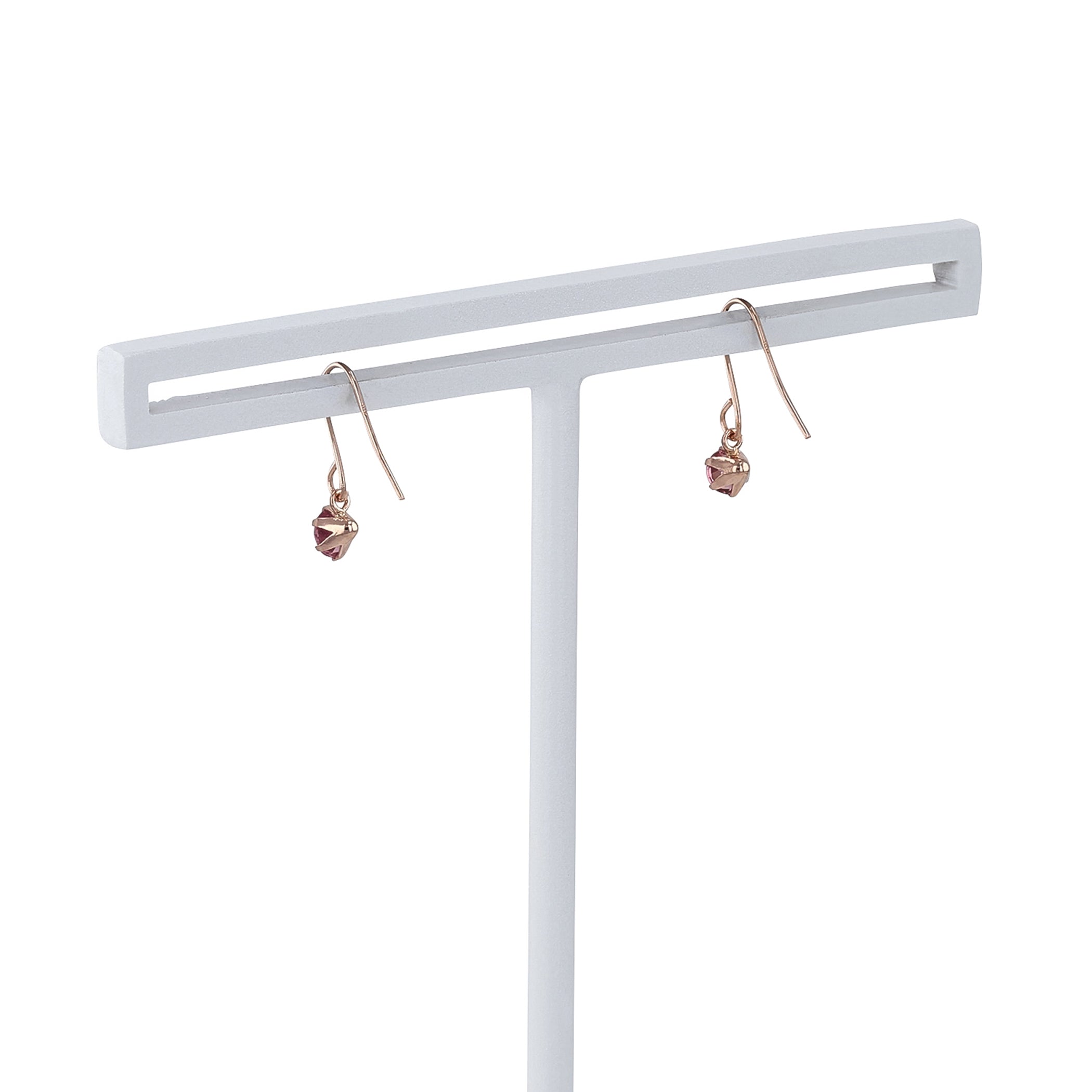 10月誕生石 K18 ピンクゴールド ピンクトルマリン フック ピアス