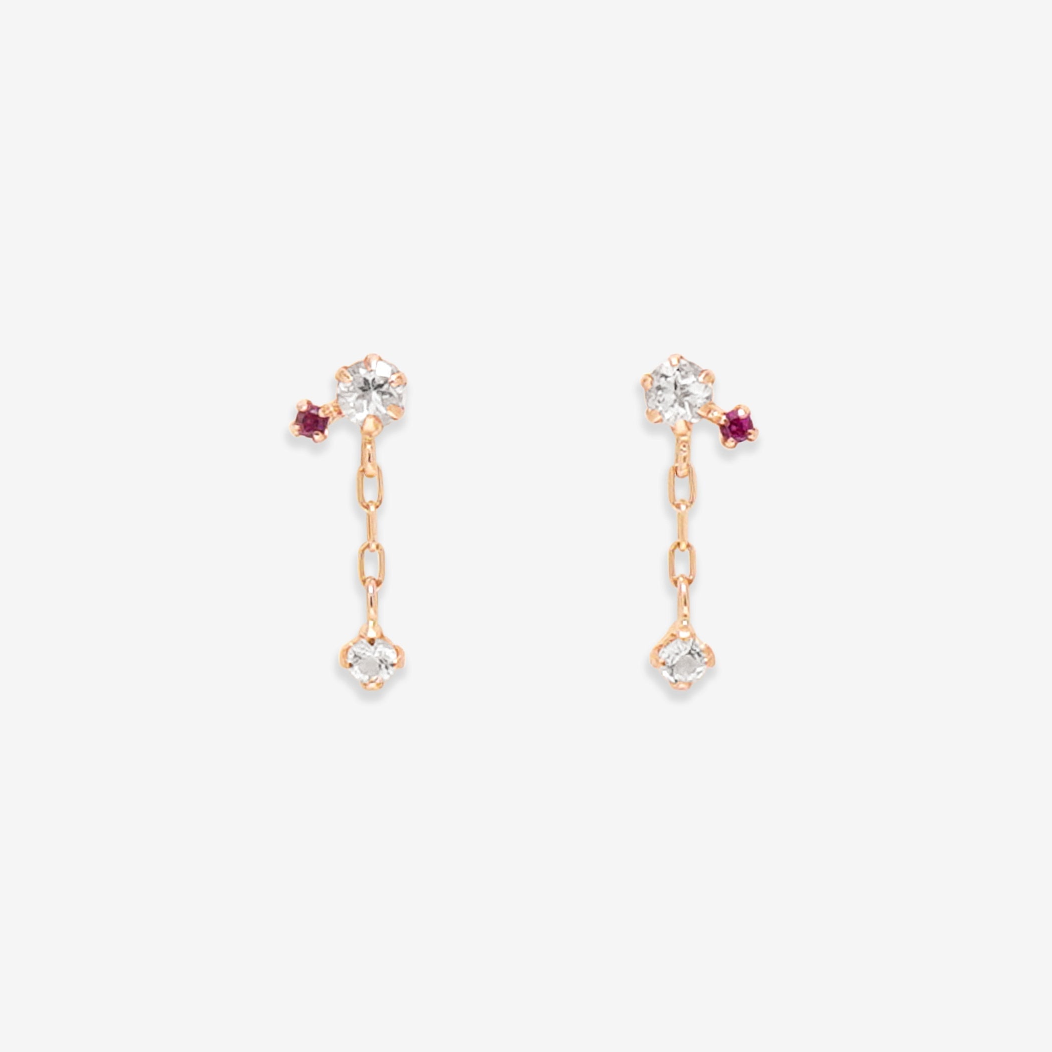 4月誕生石 K10 ピンクゴールド モルガナイト ピアス