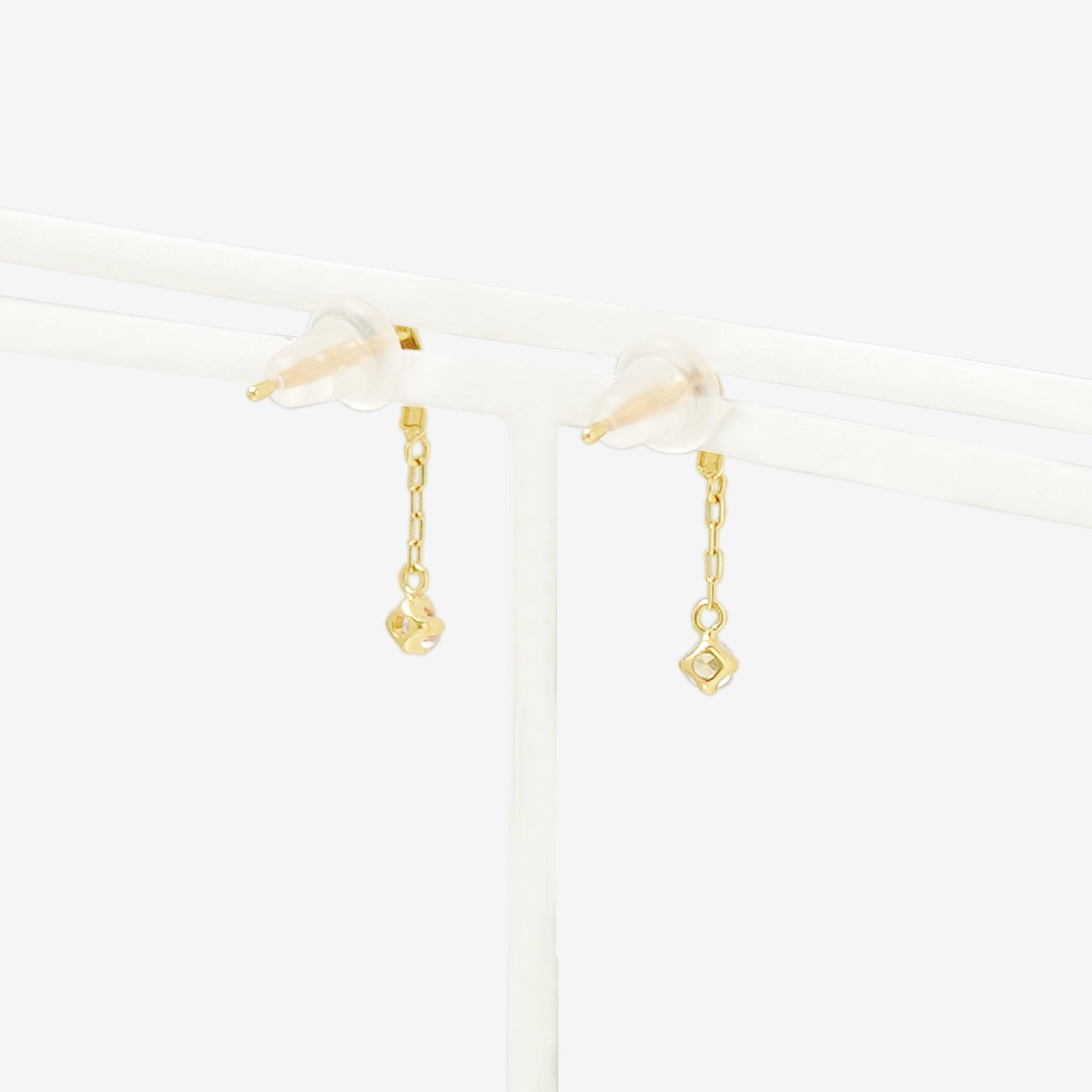 4月誕生石 K10 イエローゴールド モルガナイト ピアス