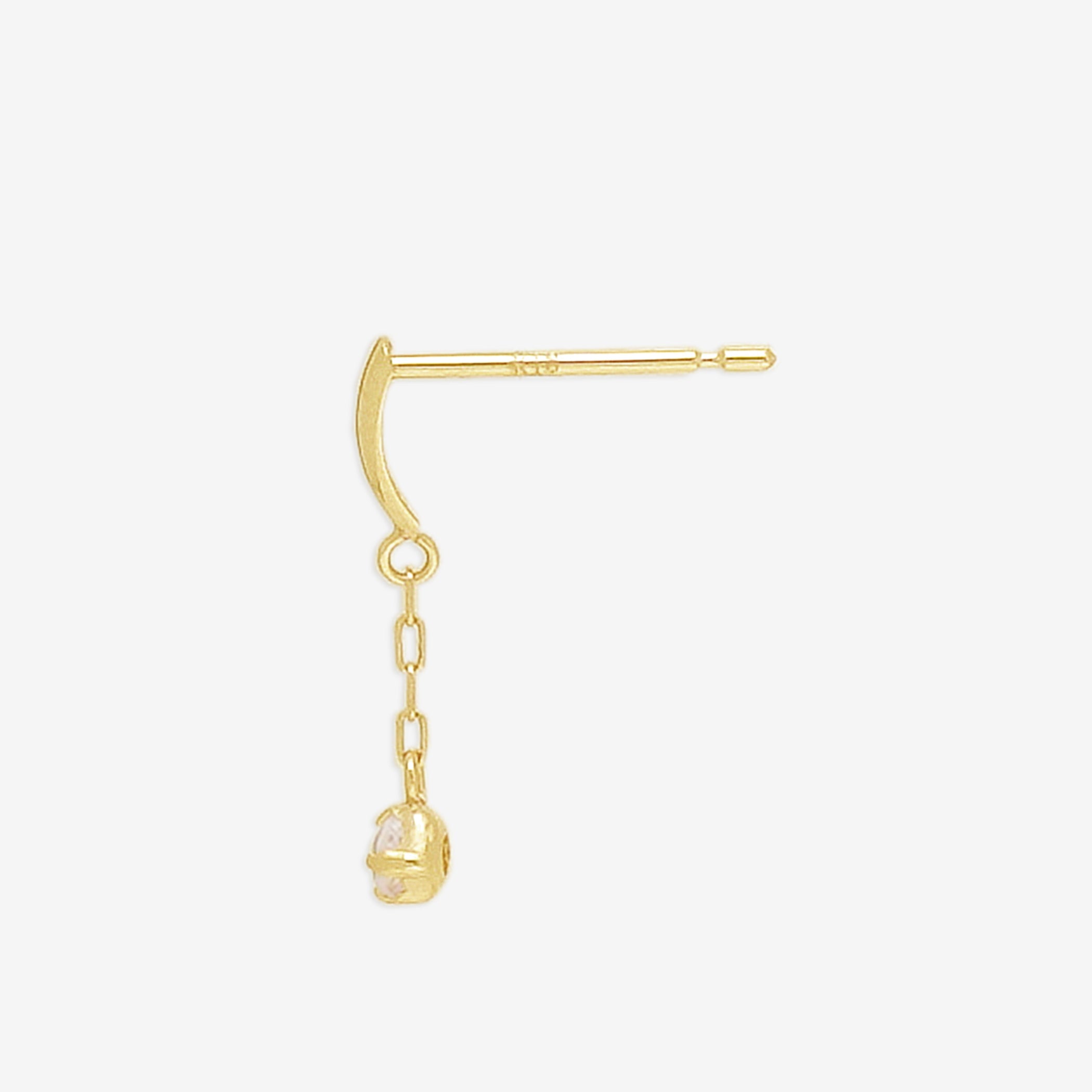 4月誕生石 K10 イエローゴールド モルガナイト ピアス