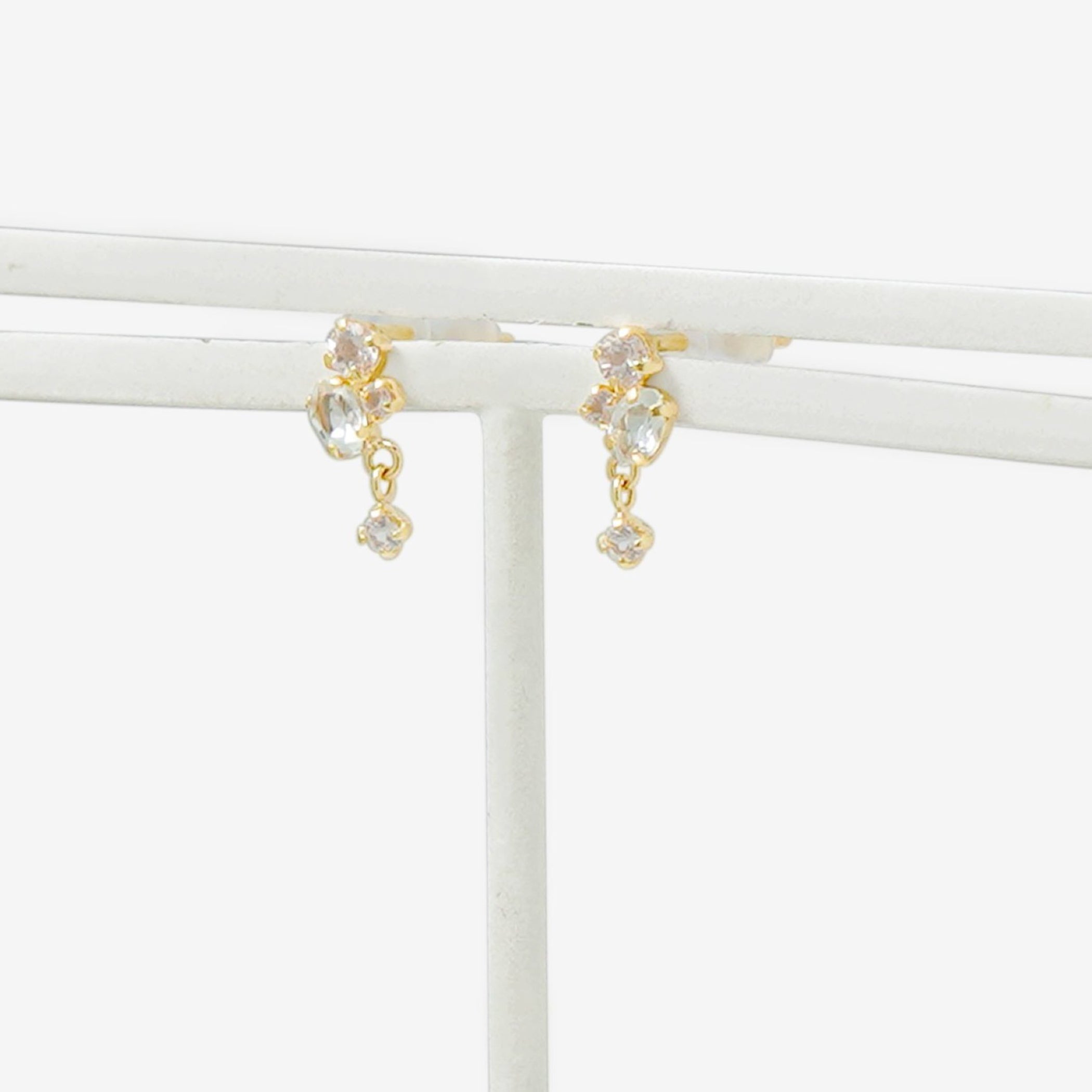 11月誕生石 K10 イエローゴールド ブルートパーズ ピアス