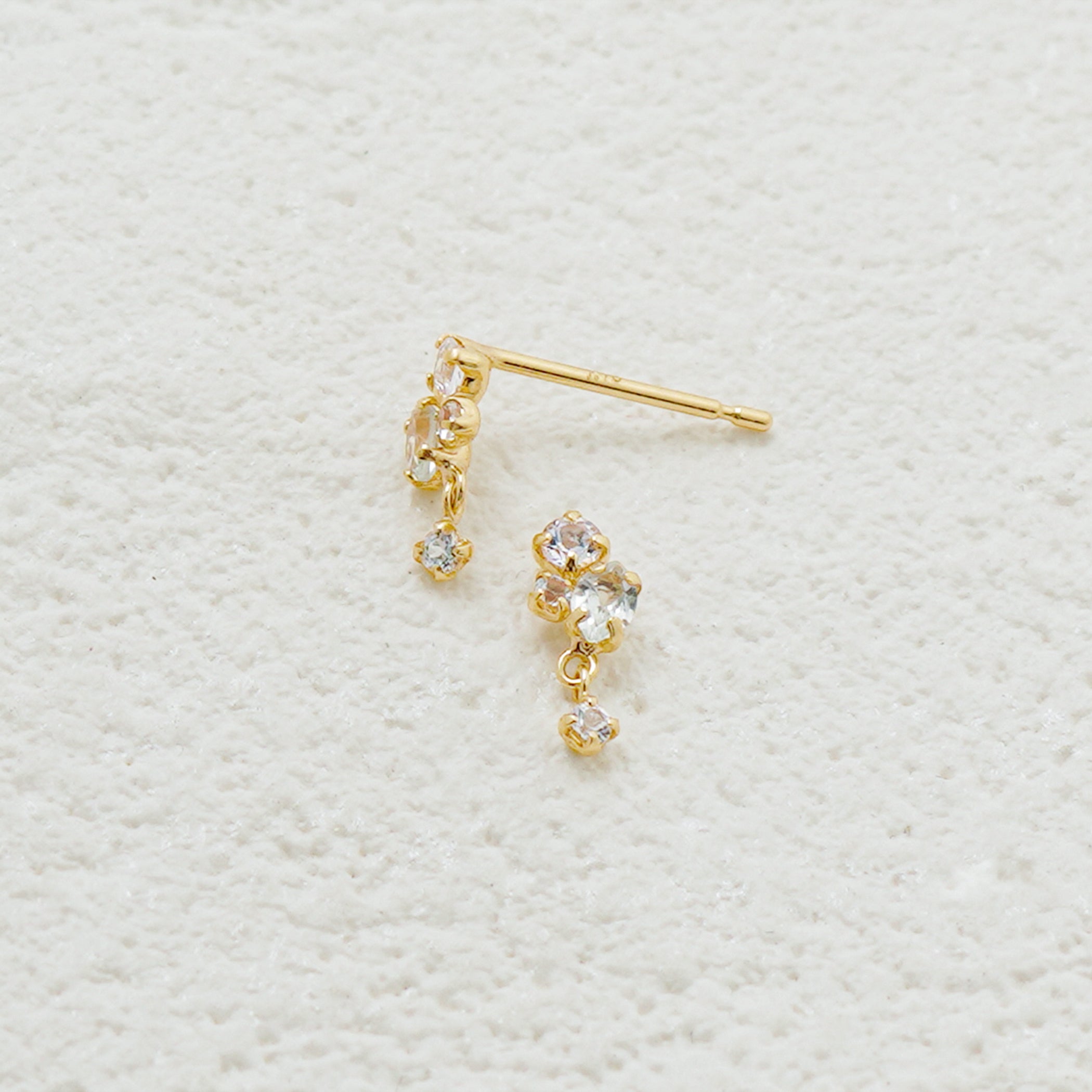 11月誕生石 K10 イエローゴールド ブルートパーズ ピアス