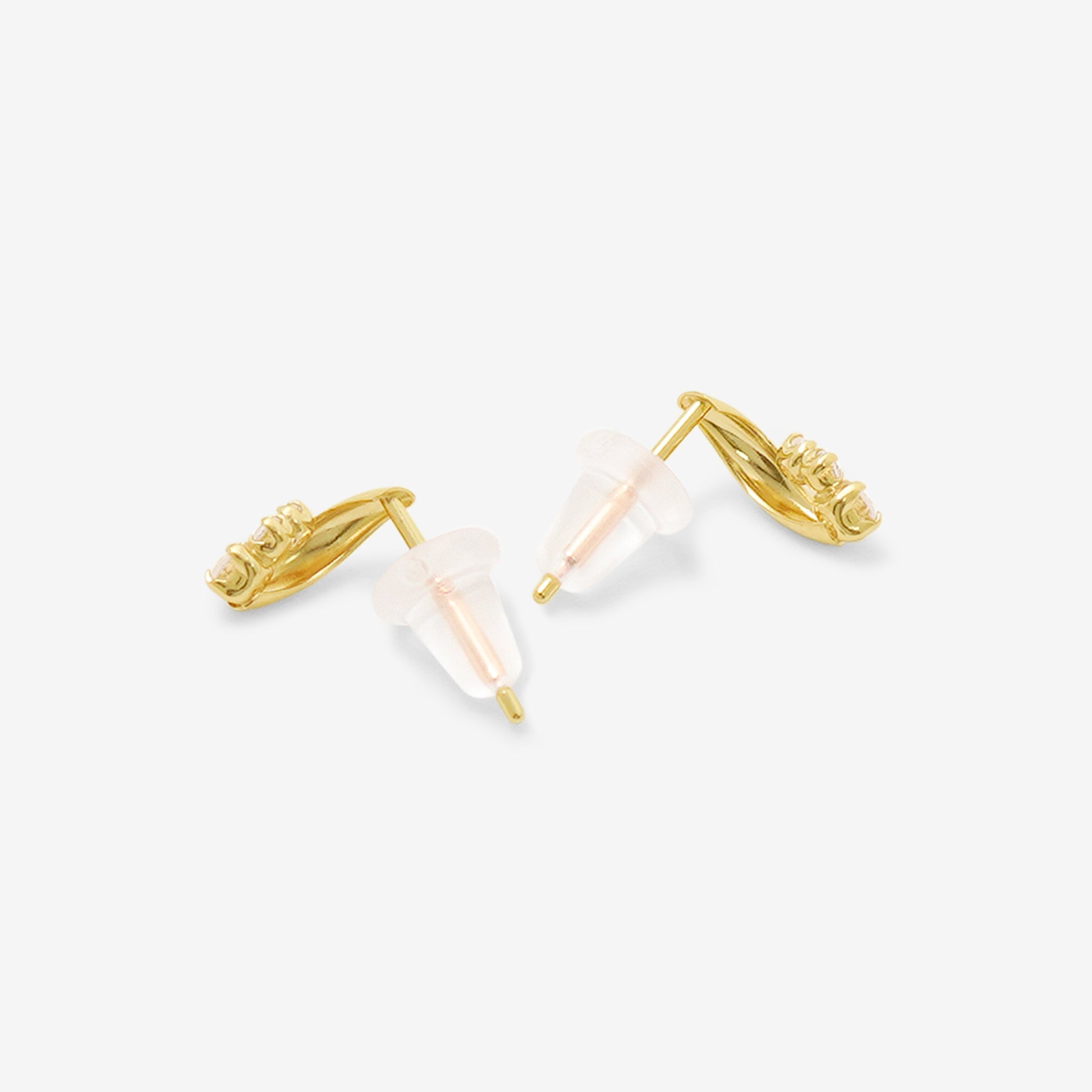 4月誕生石 K10 イエローゴールド モルガナイト ピアス