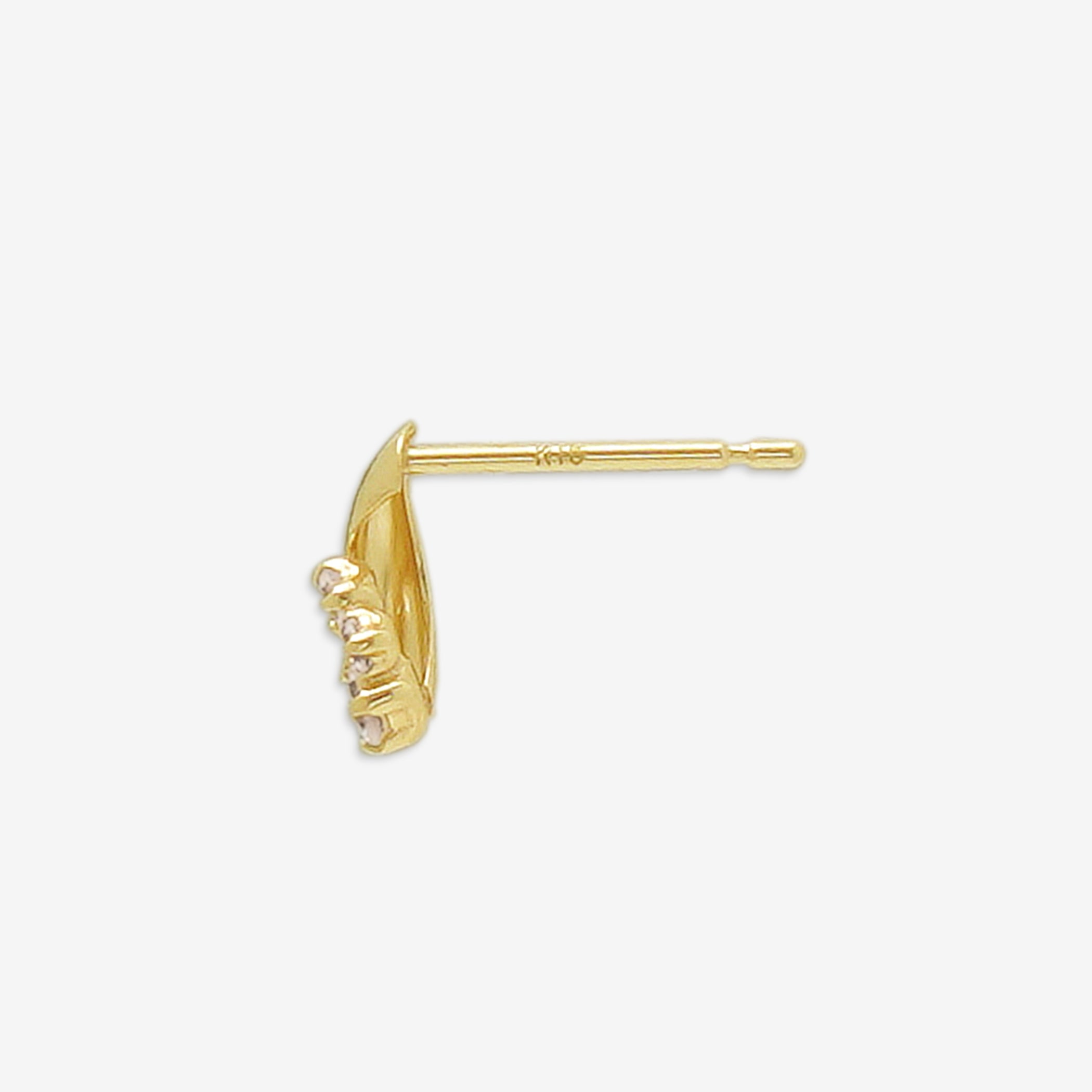 4月誕生石 K10 イエローゴールド モルガナイト ピアス