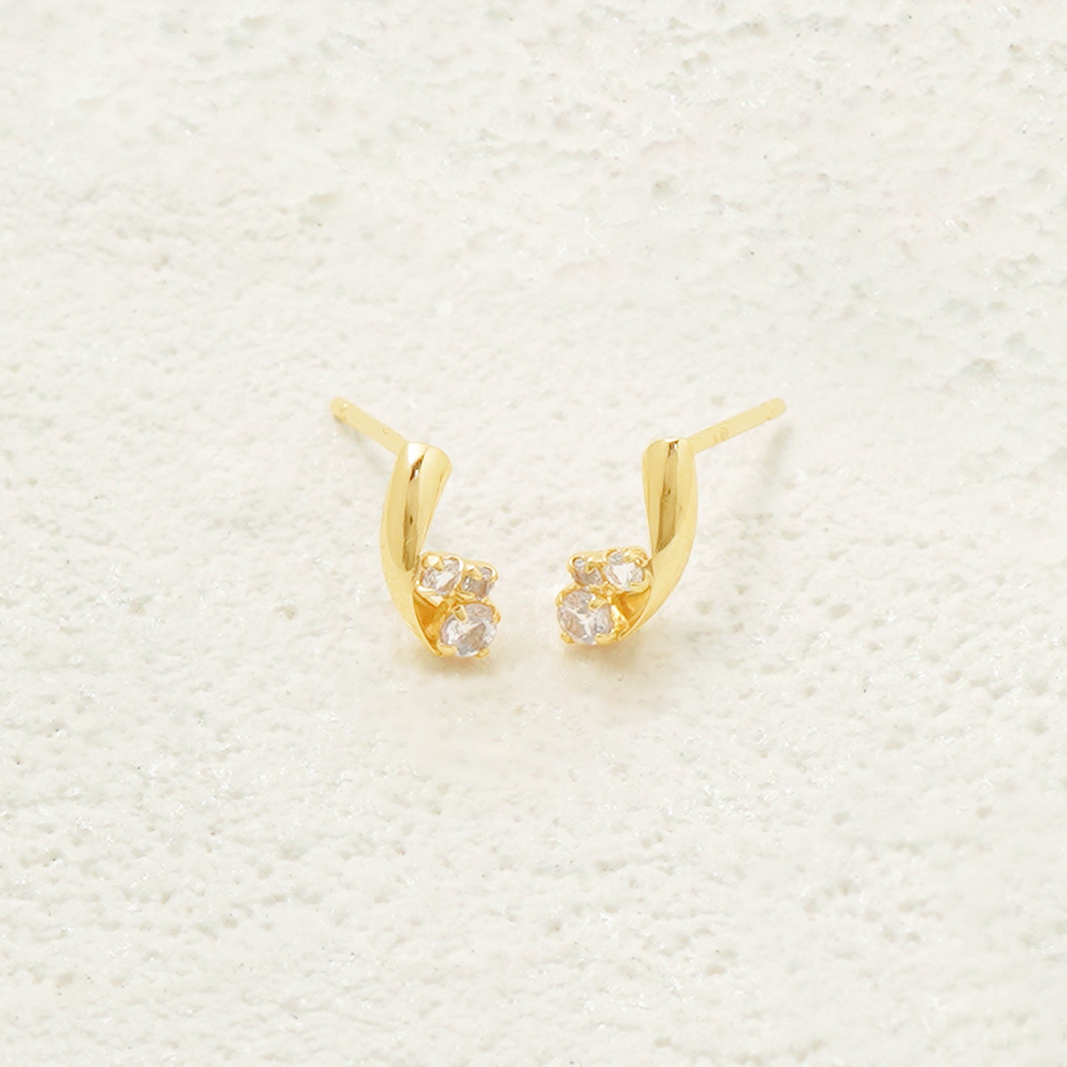 4月誕生石 K10 イエローゴールド モルガナイト ピアス