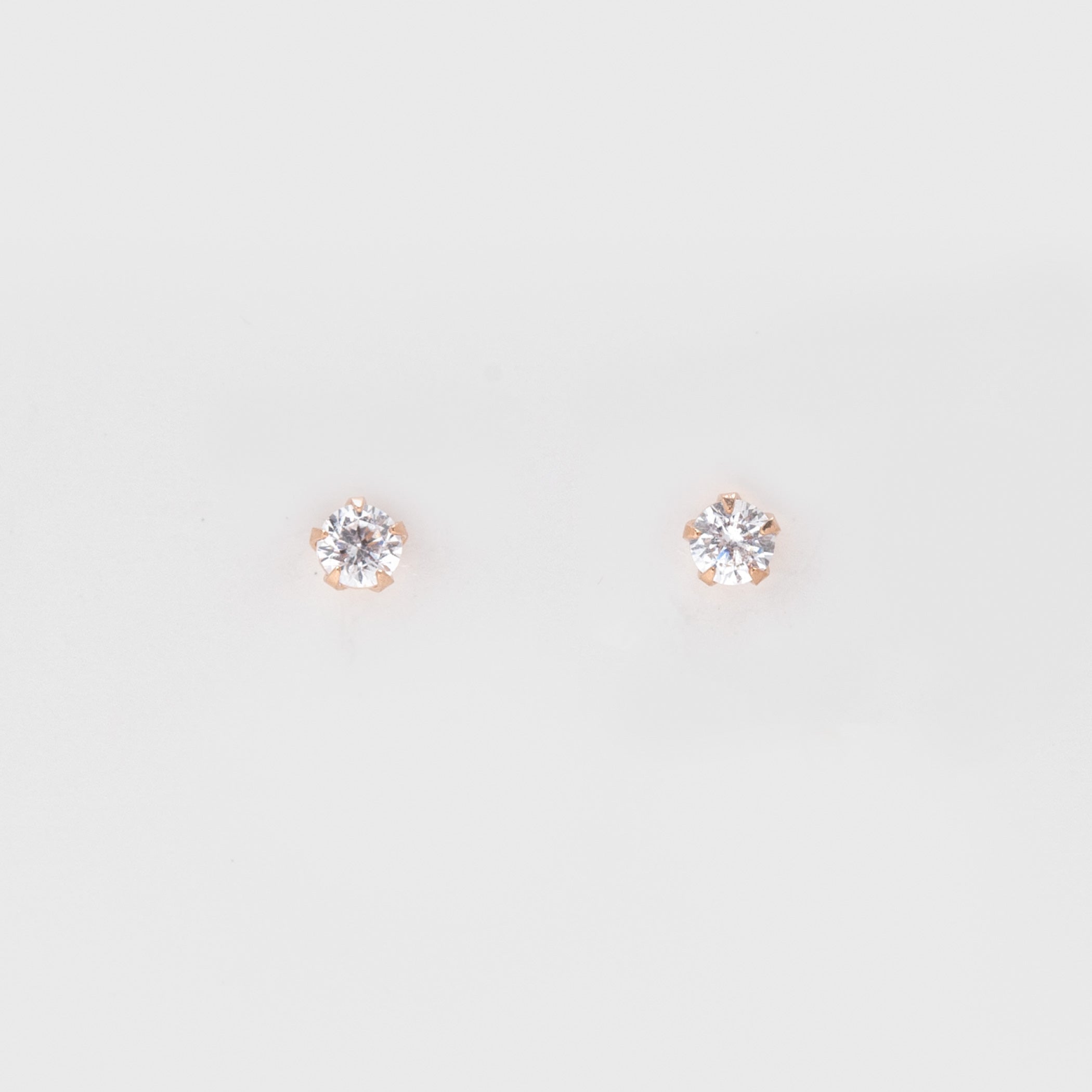 K18 ピンクゴールド キュービックジルコニア ピアス