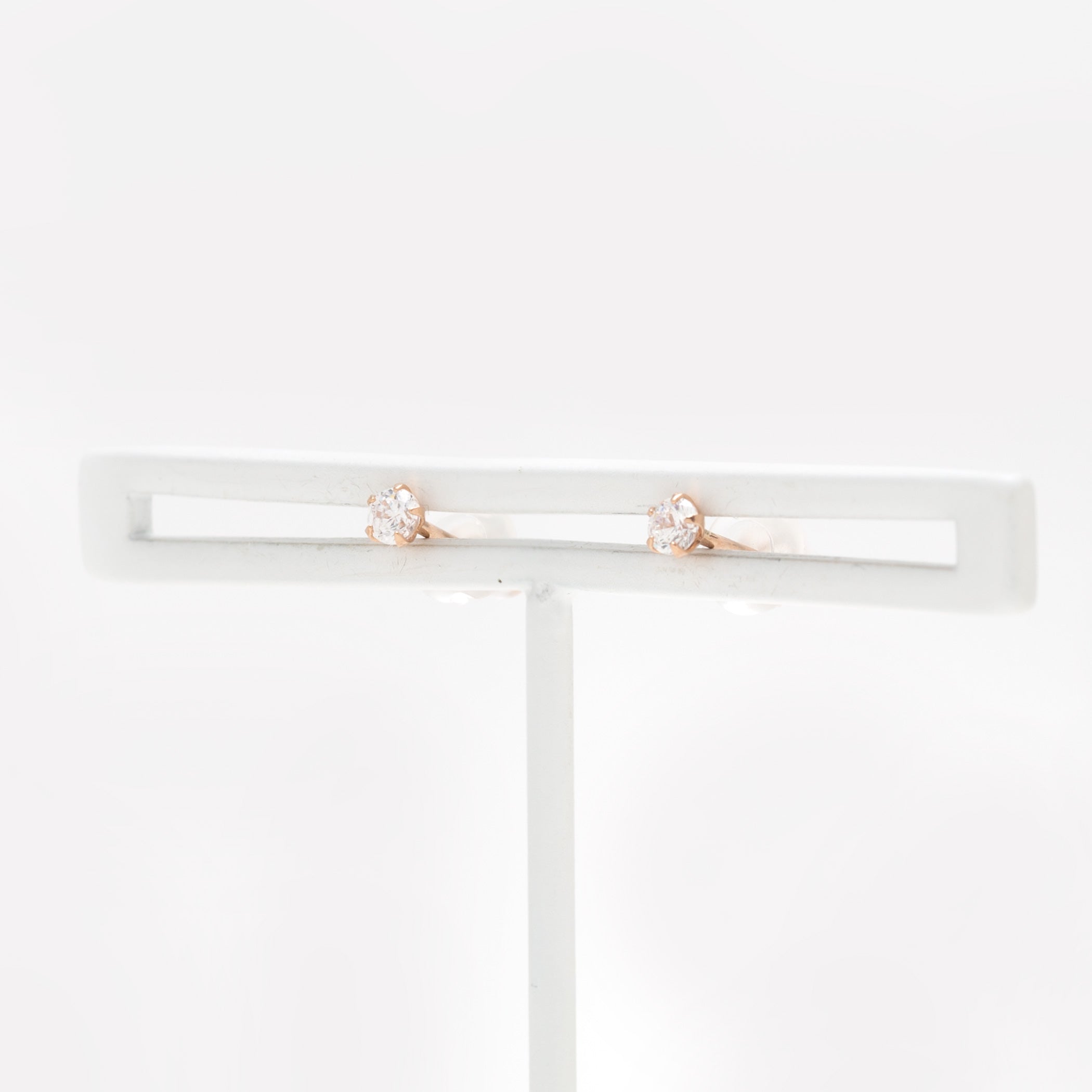 K18 ピンクゴールド キュービックジルコニア ピアス