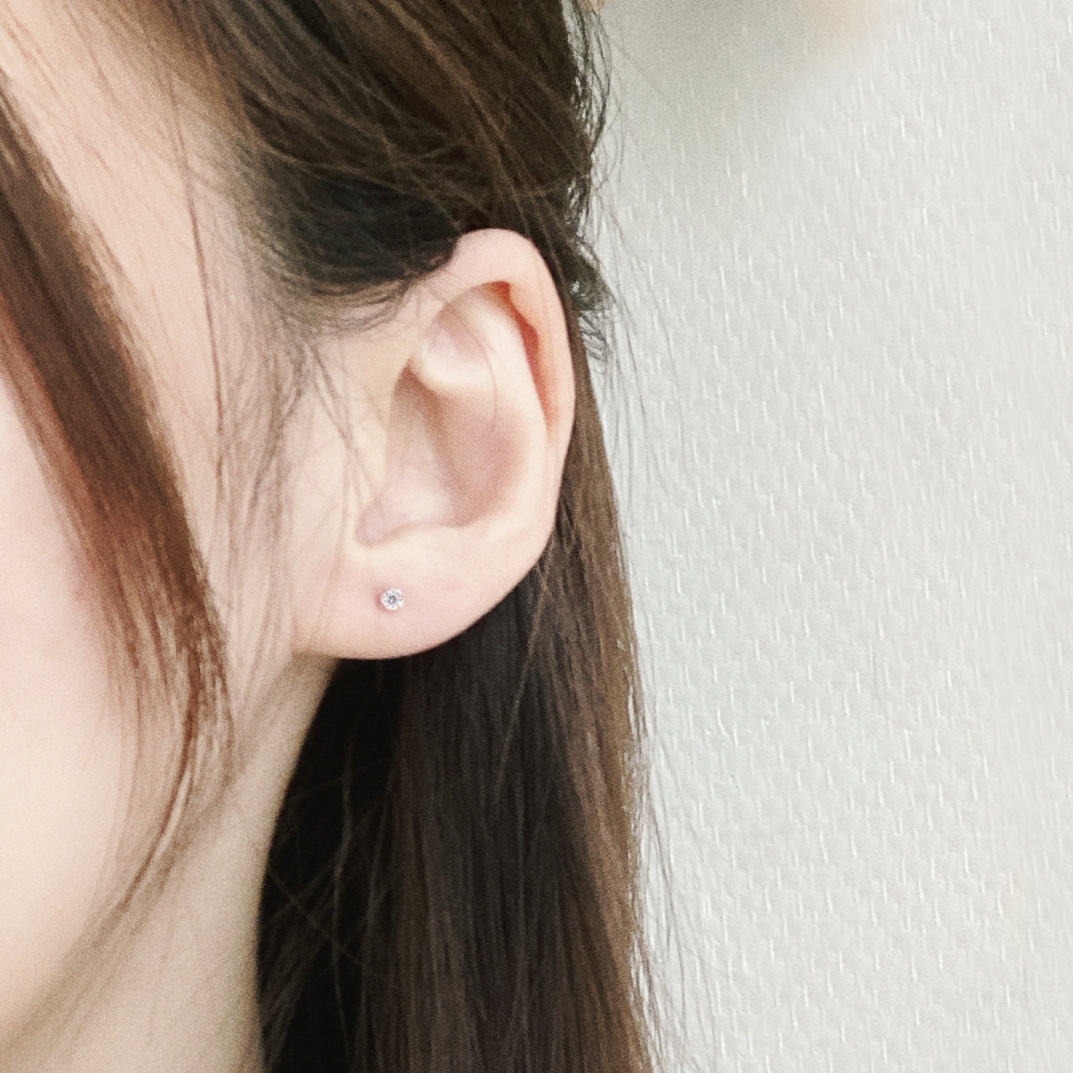 K18 ピンクゴールド キュービックジルコニア ピアス