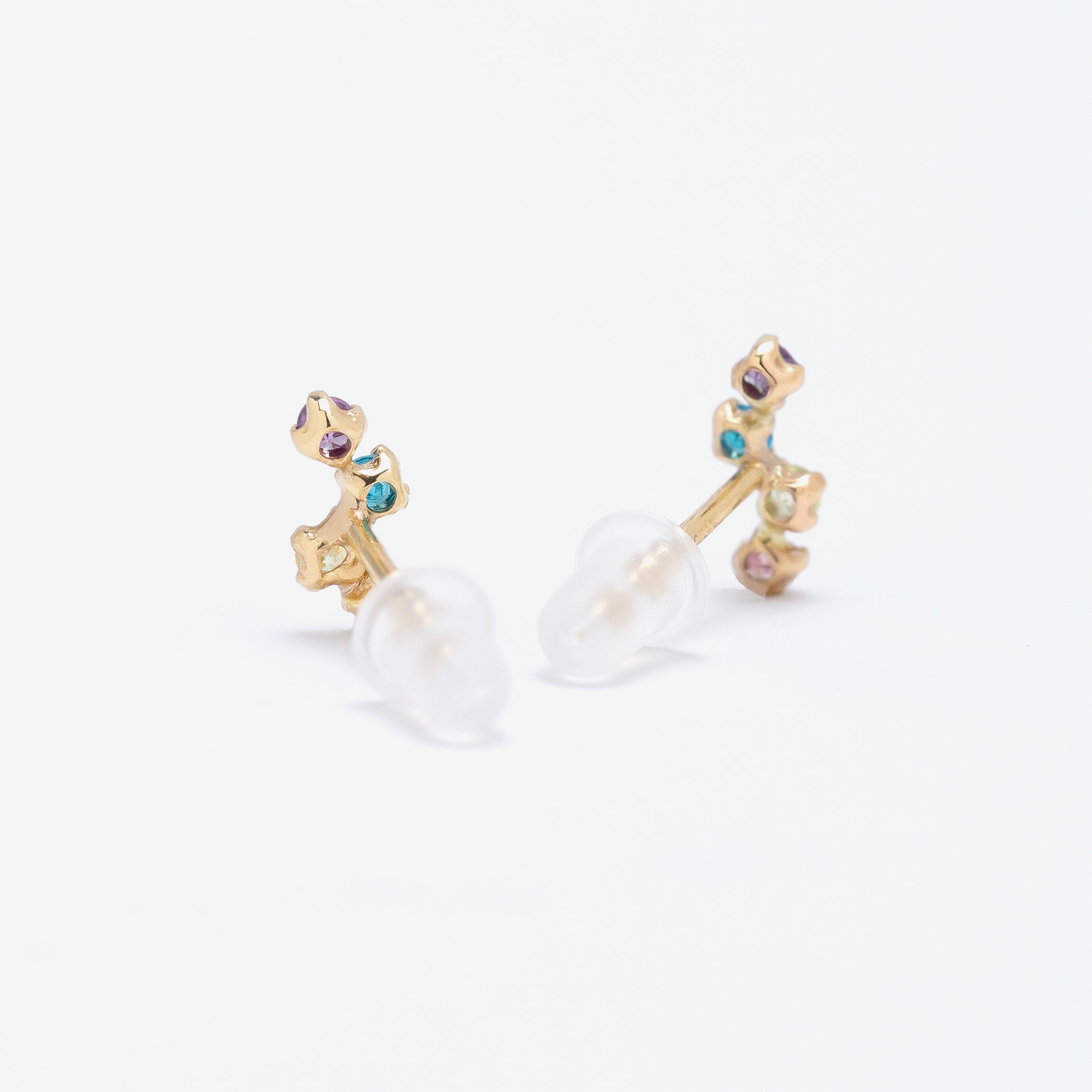 K10 イエローゴールド キュービックジルコニア ピアス