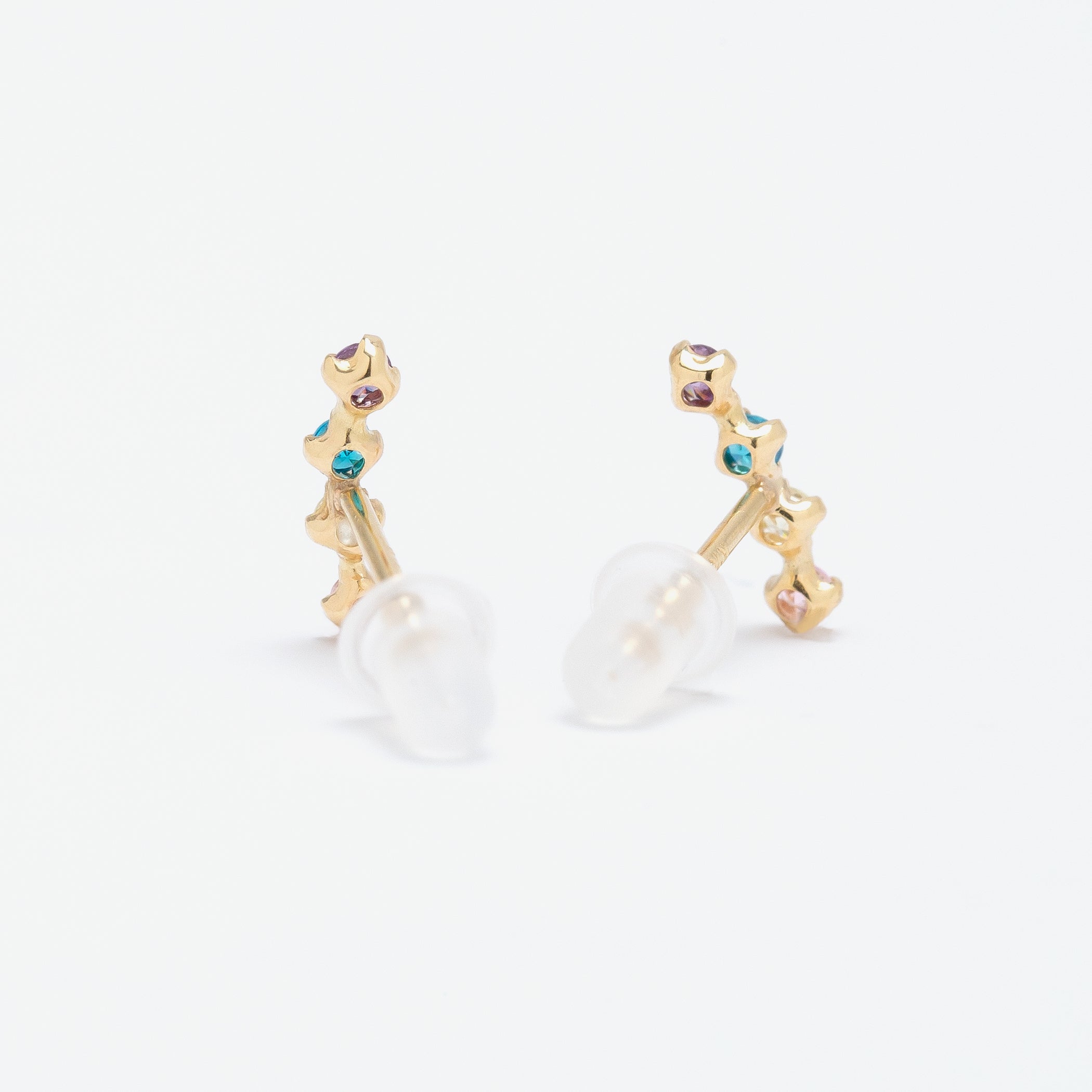 K10 イエローゴールド キュービックジルコニア ピアス