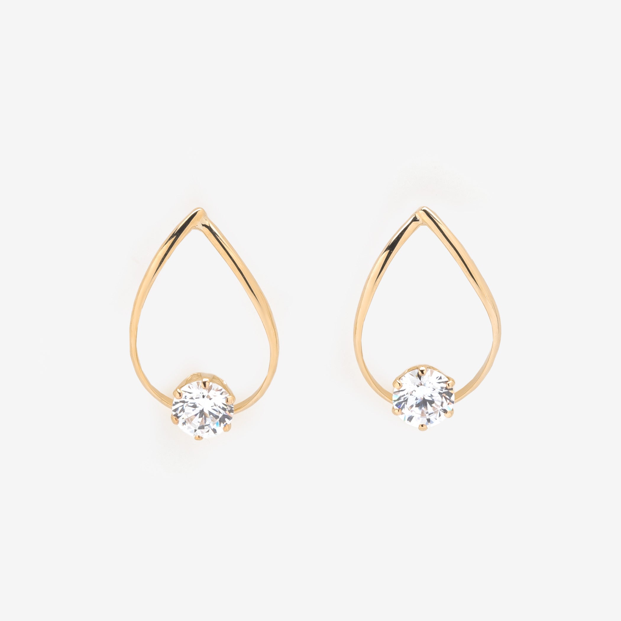 【美品】4℃　K10イエローゴールドピアス　キュービックジルコニア K10 イエローゴールド キュービックジルコニア ピアス