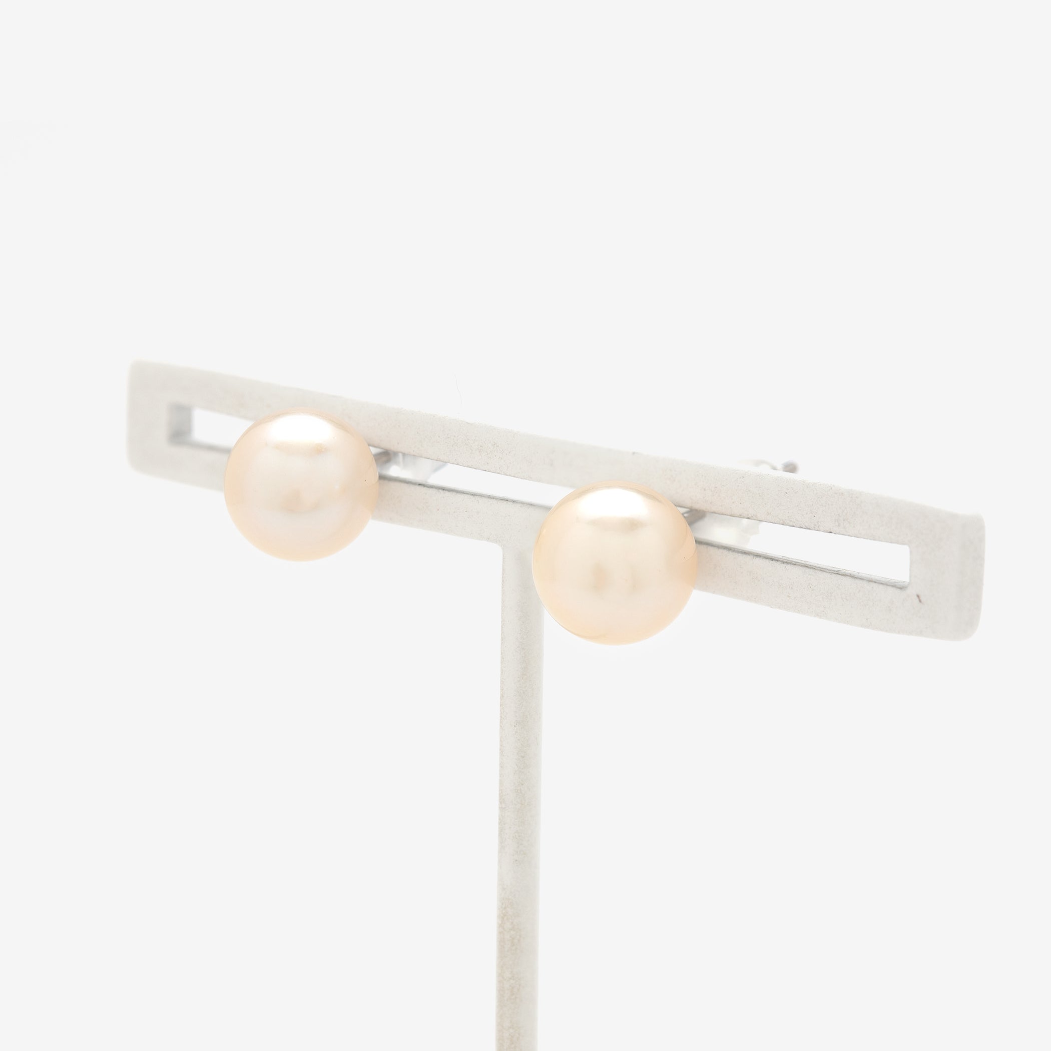 6月誕生石 プラチナ あこや真珠 ピアス(7.0-7.5mm)