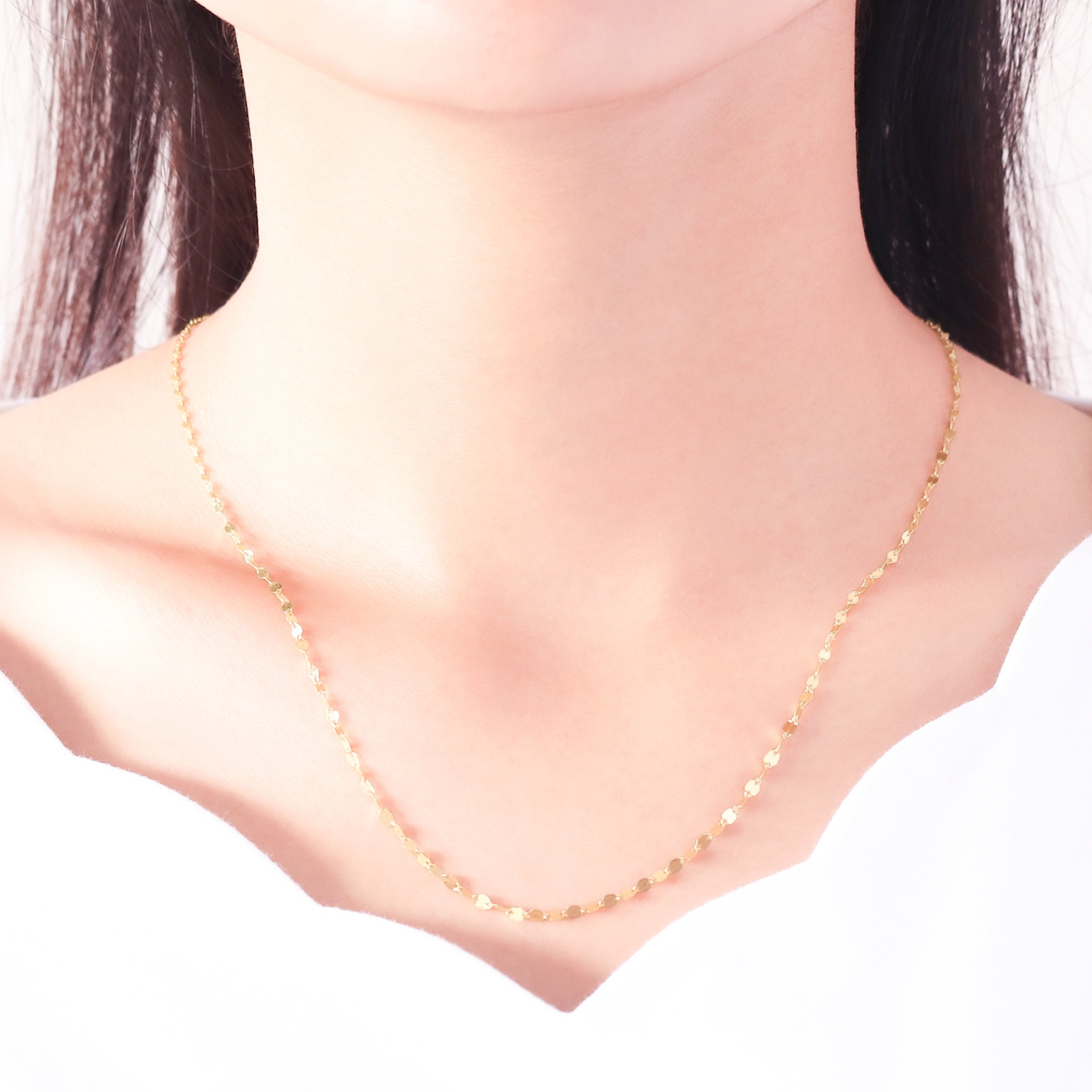 K18 イエローゴールド ロング デザインネックレス(50cm)