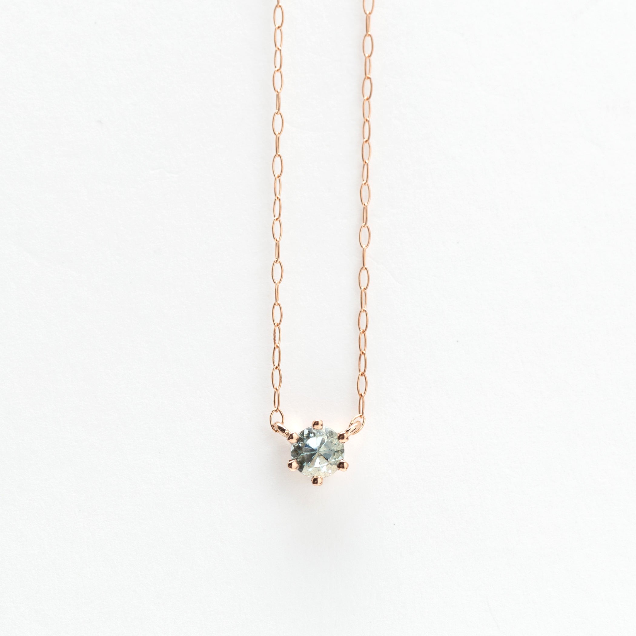 【WEB限定】3月誕生石 K18 ピンクゴールド アクアマリン ネックレス