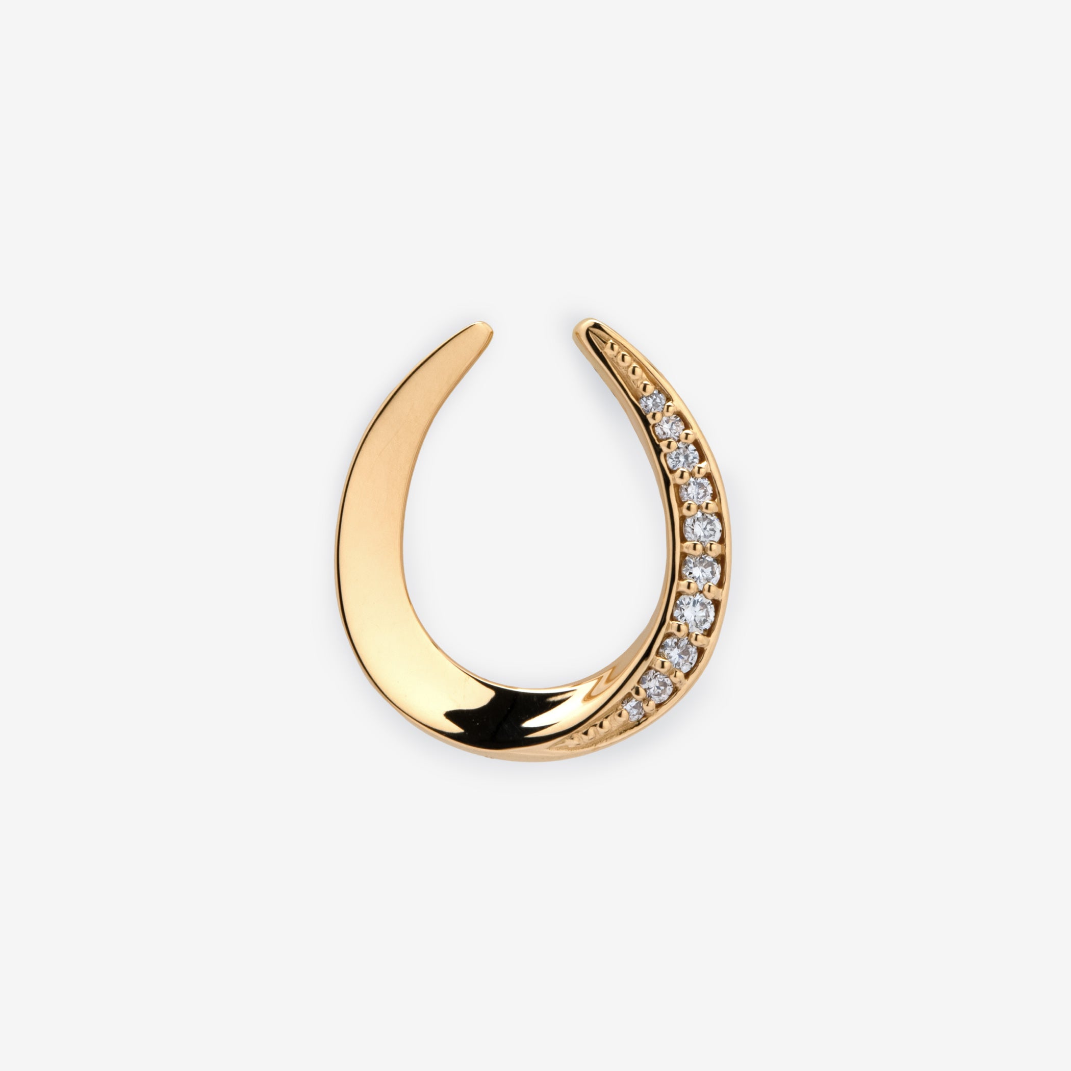 【asta Iris】K18 イエローゴールド ダイヤモンド 馬蹄 ネックレスチャーム