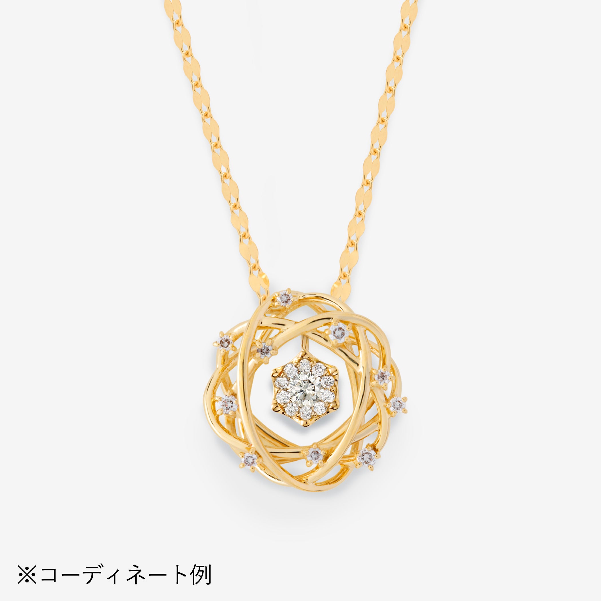 【asta Iris】K18 イエローゴールド ダイヤモンド ネックレスチャーム