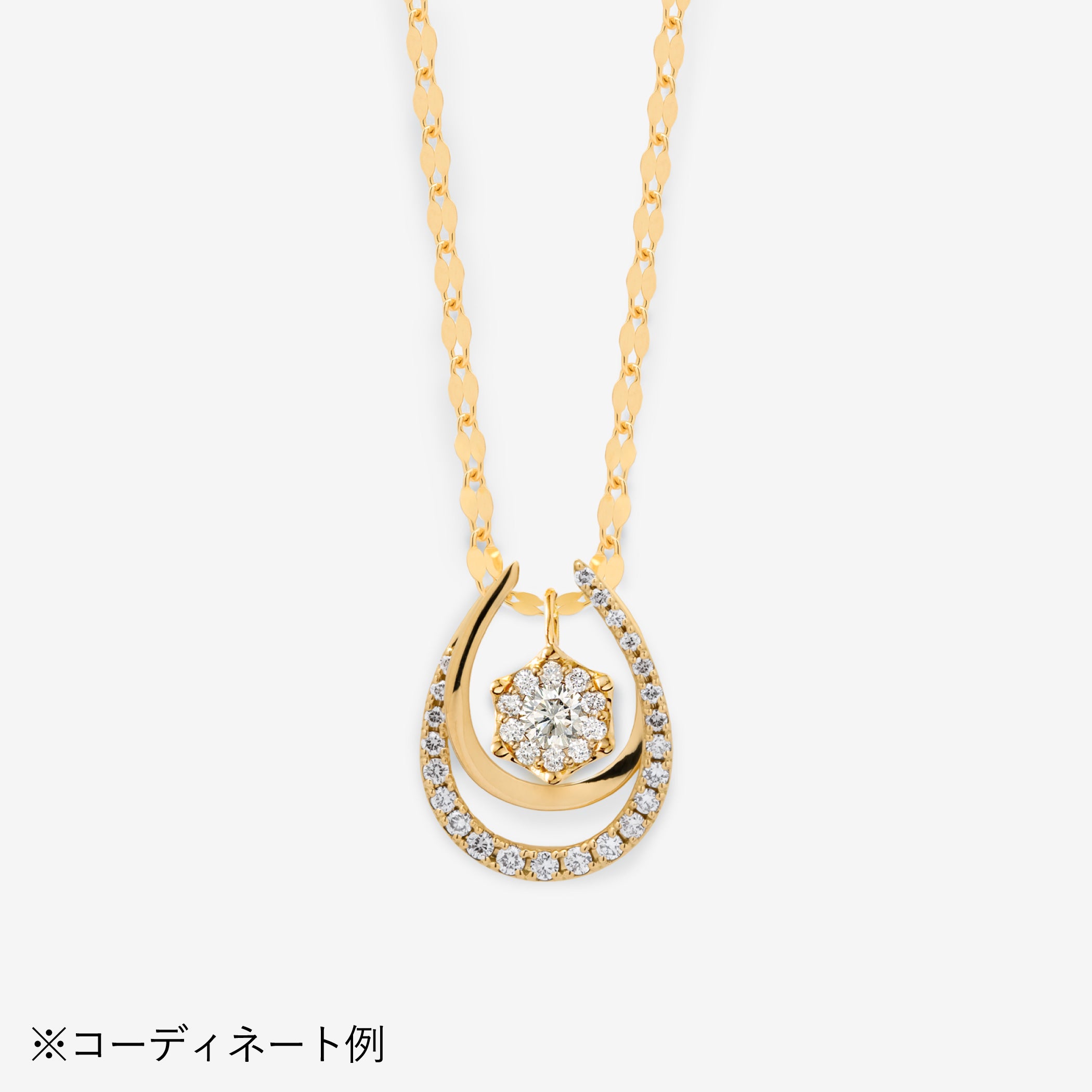 【asta Iris】K18 イエローゴールド ダイヤモンド ネックレスチャーム