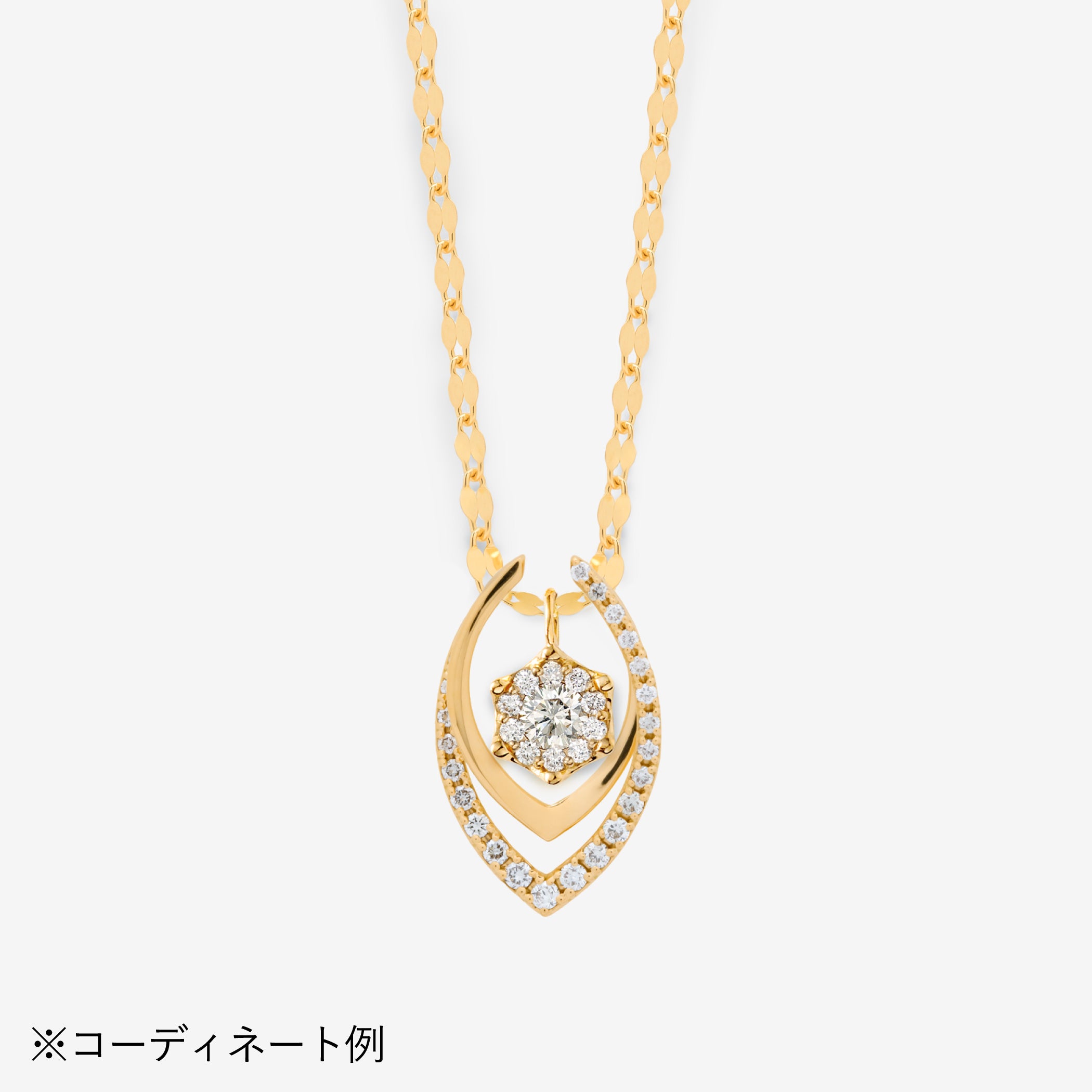 【asta Iris】K18 イエローゴールド ダイヤモンド ネックレスチャーム