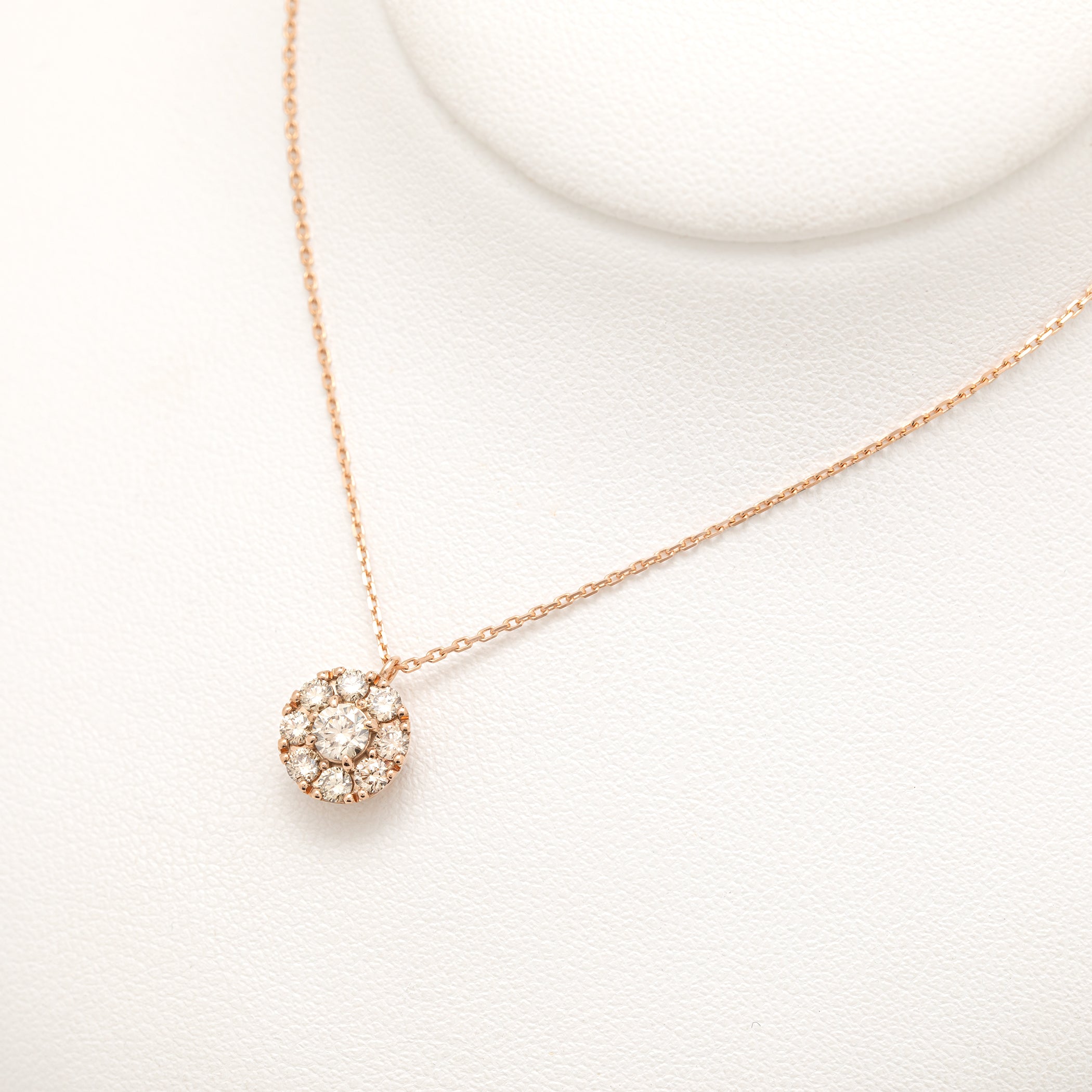 K18 ピンクゴールド ダイヤモンド ネックレス(0.5ct)