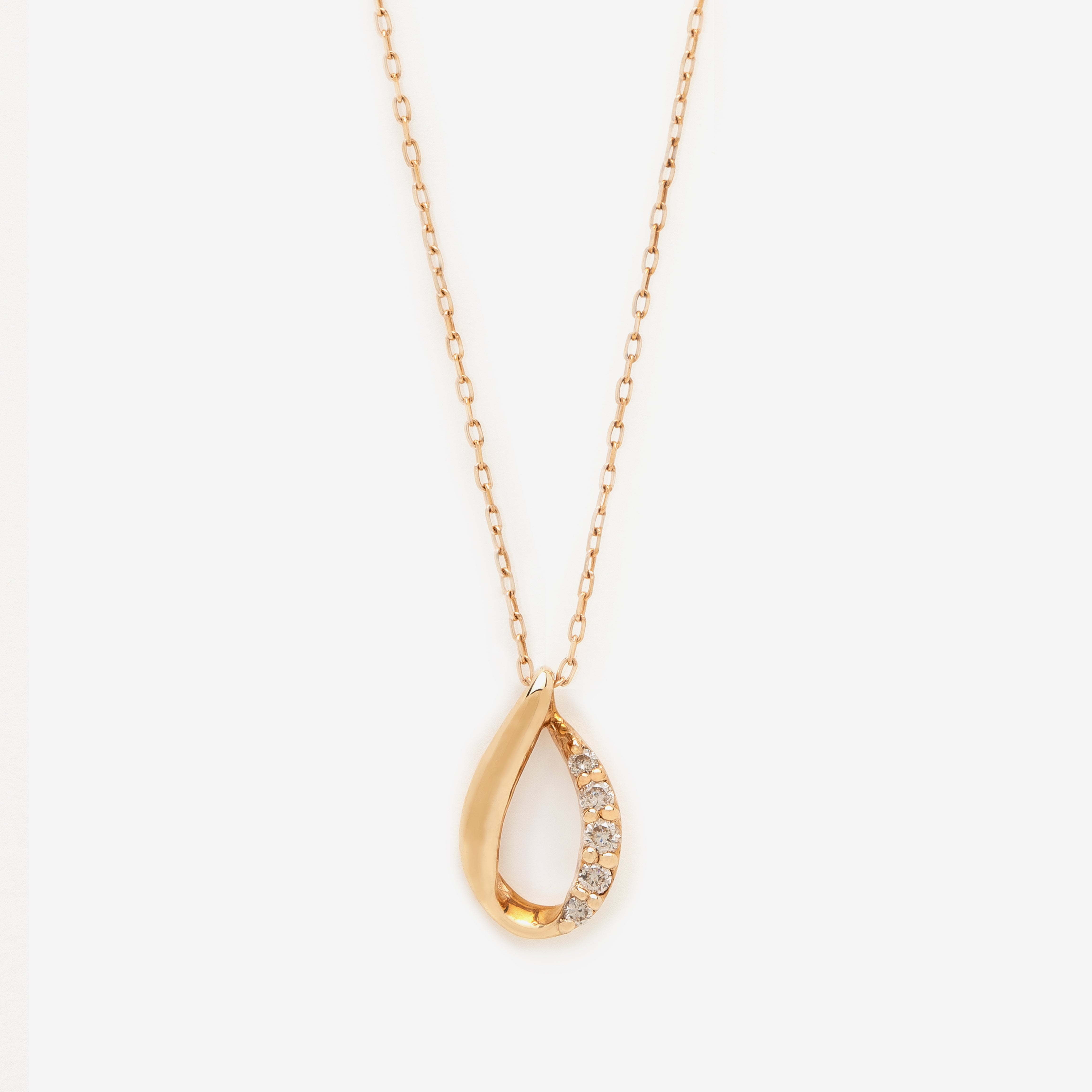 K10 イエローゴールド ダイヤモンド しずく ネックレス – Milluflora