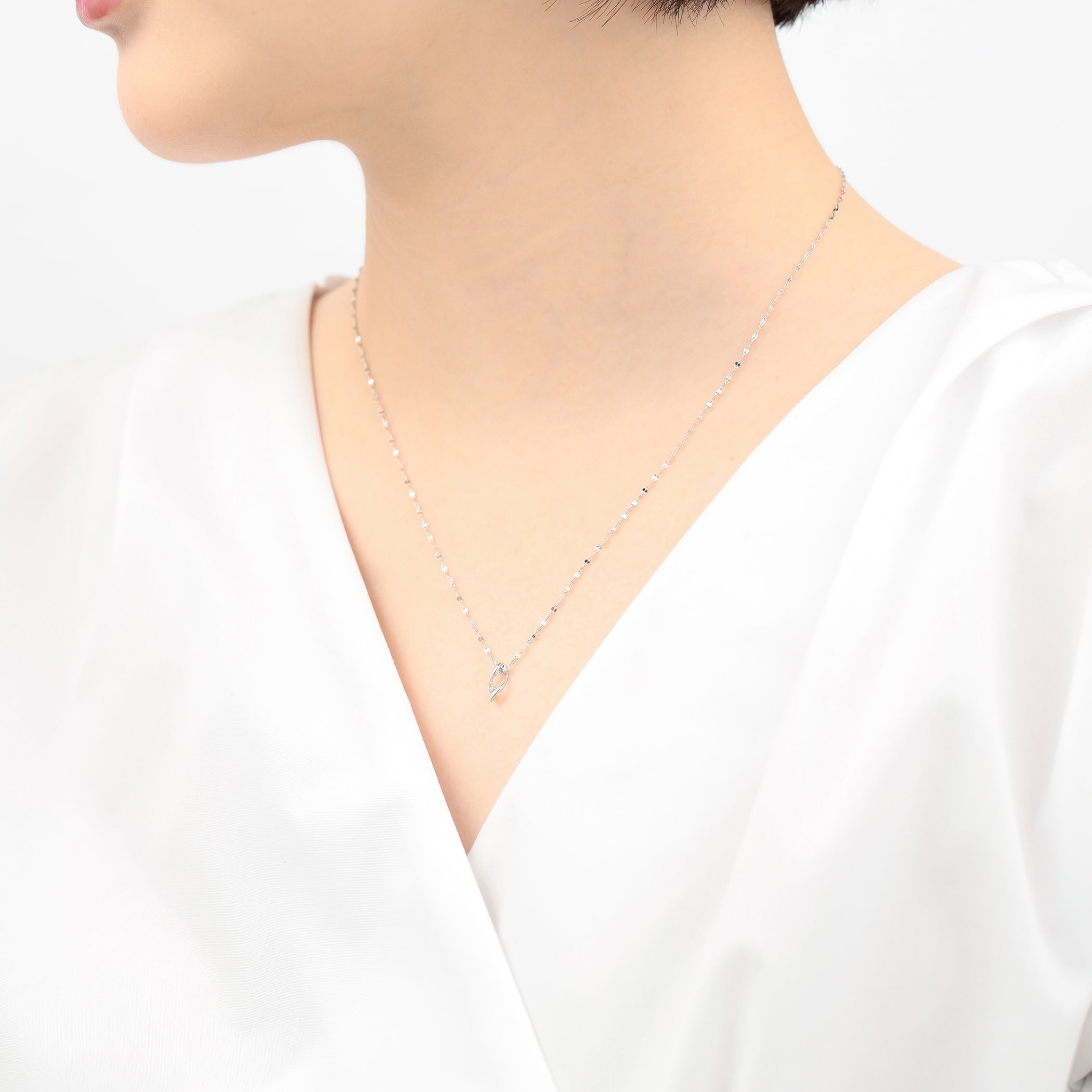 【WEB限定】K10 ホワイトゴールド ダイヤモンド ネックレス